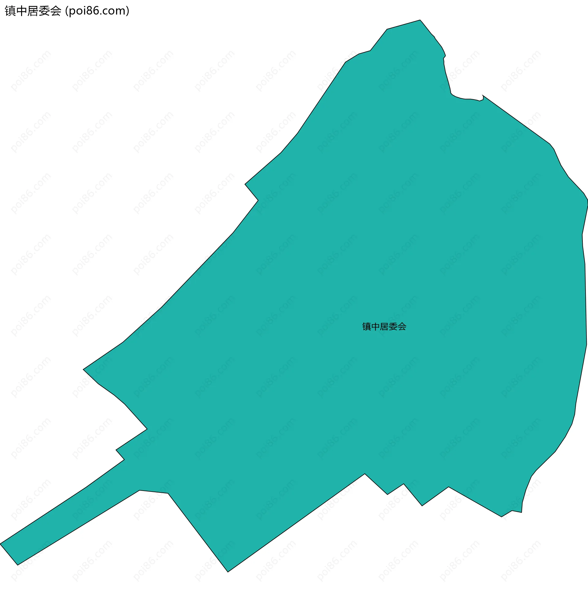 镇中居委会边界地图