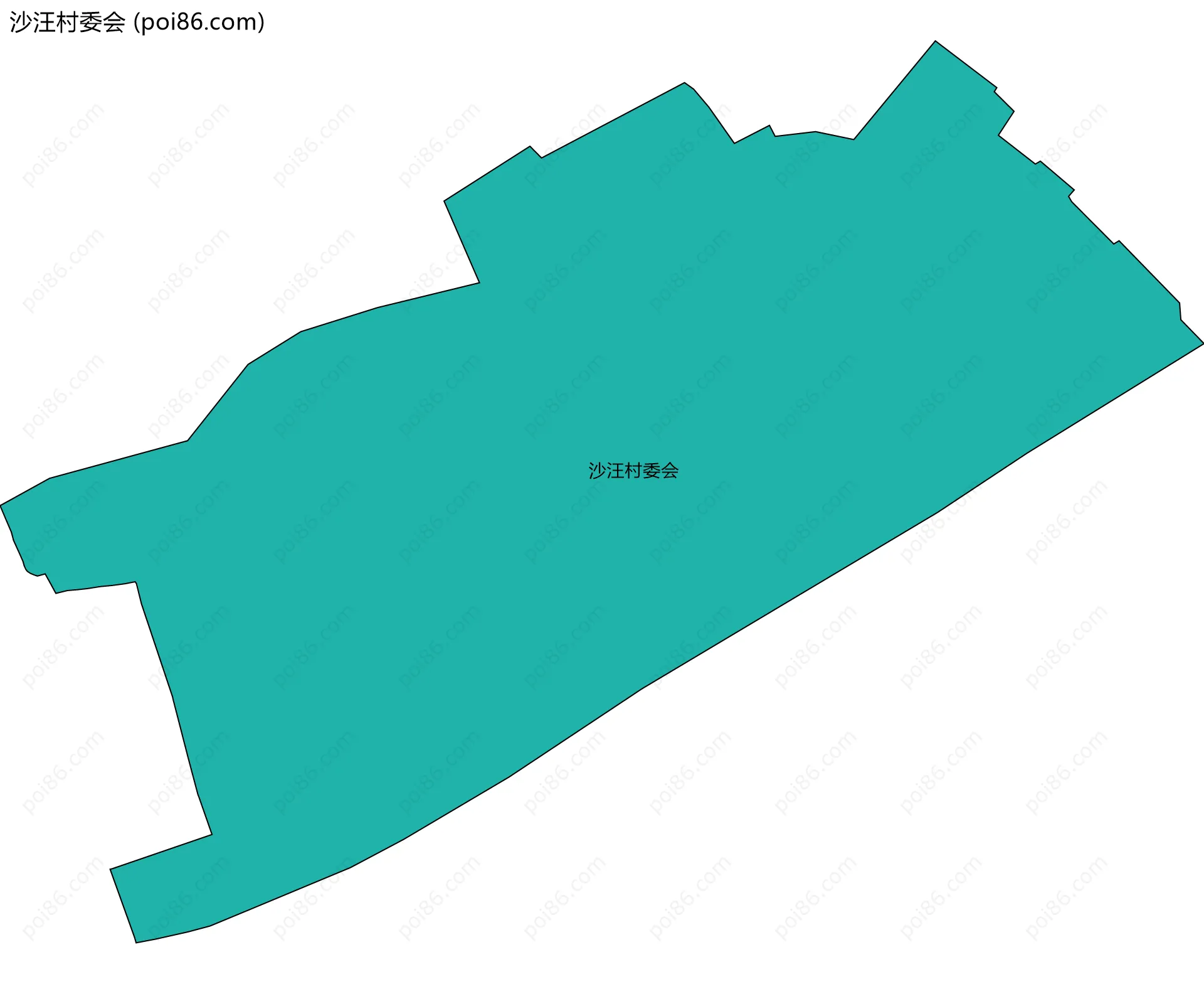 沙汪村委会边界地图