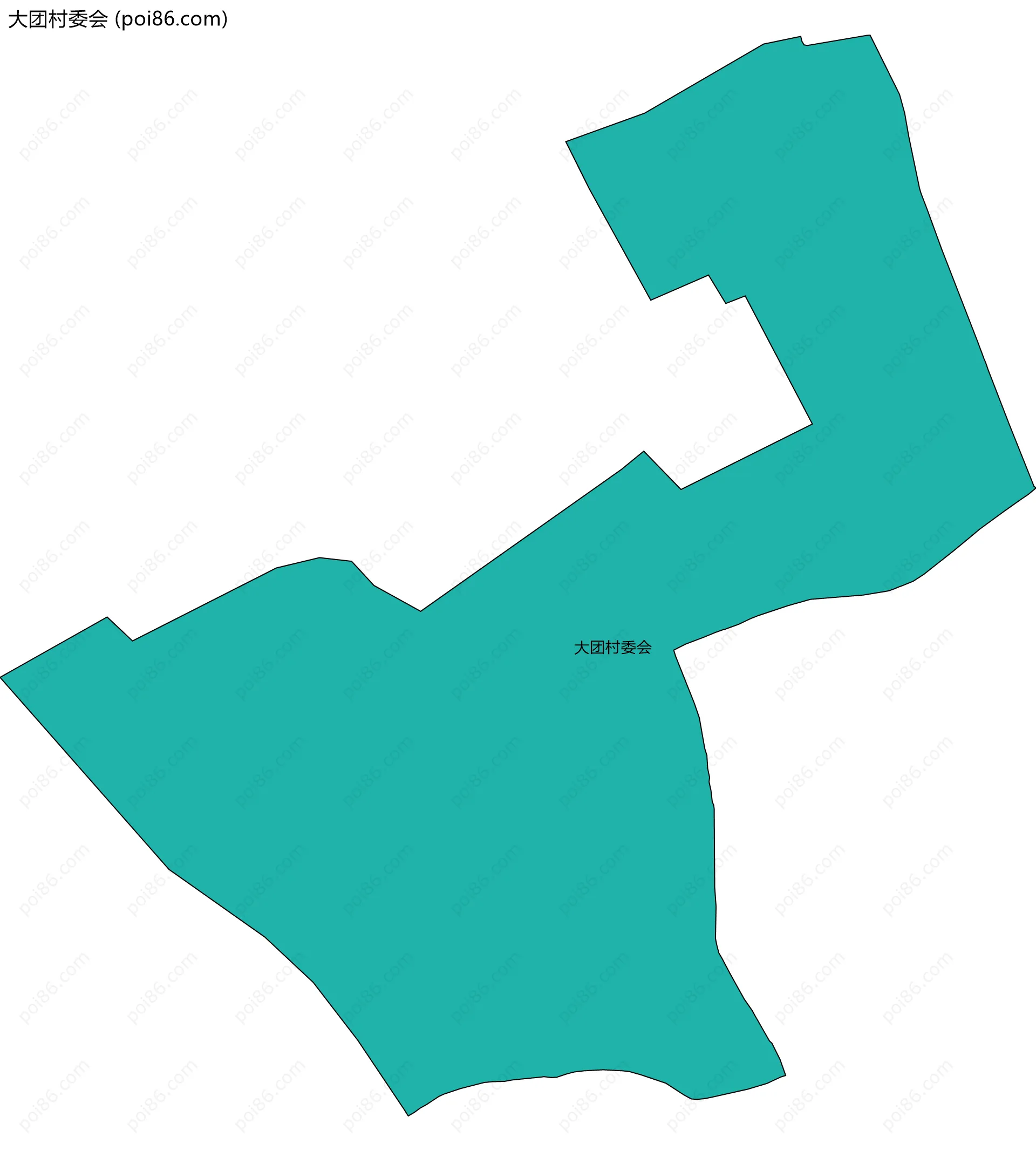 大团村委会边界地图