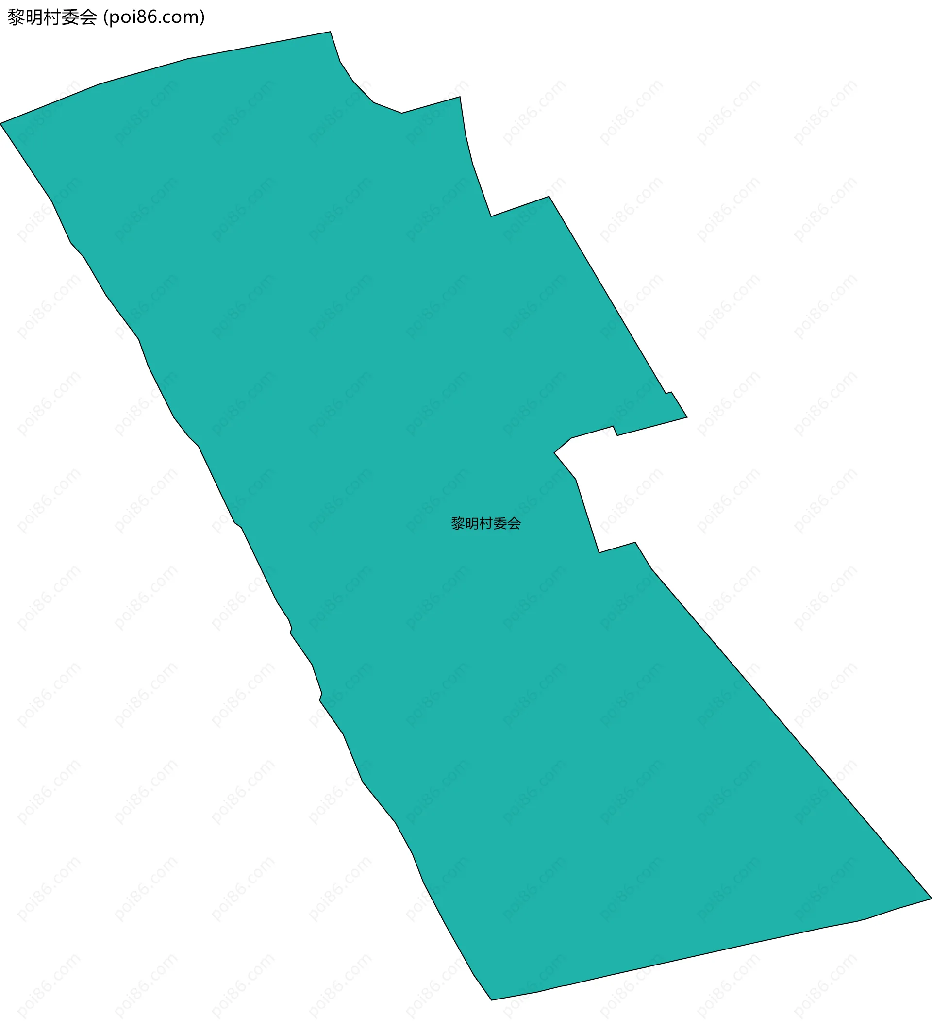 黎明村委会边界地图