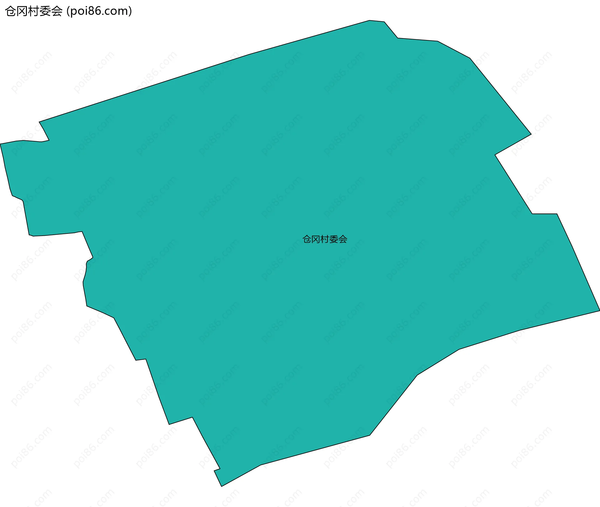 仓冈村委会边界地图