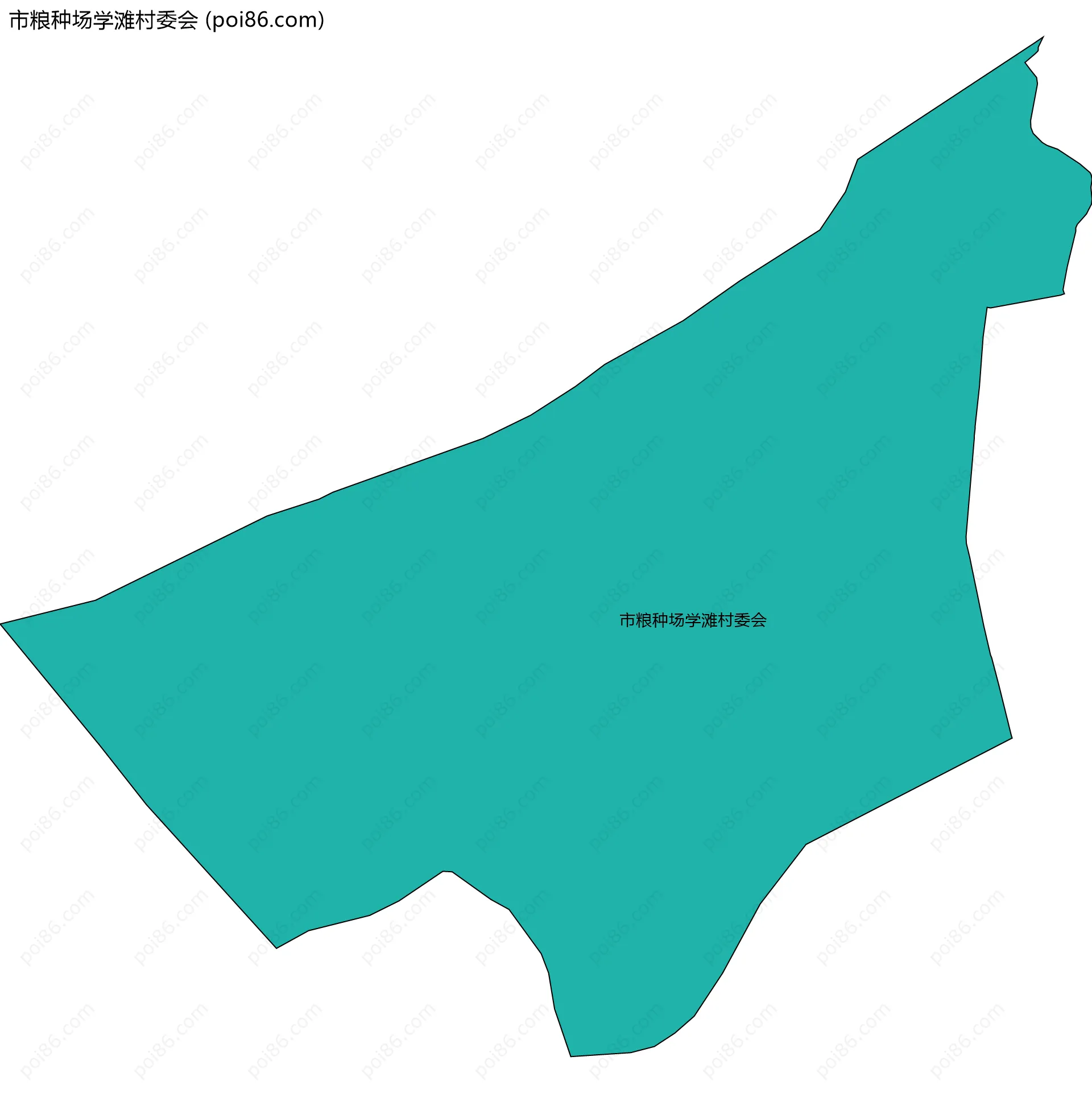 市粮种场学滩村委会边界地图