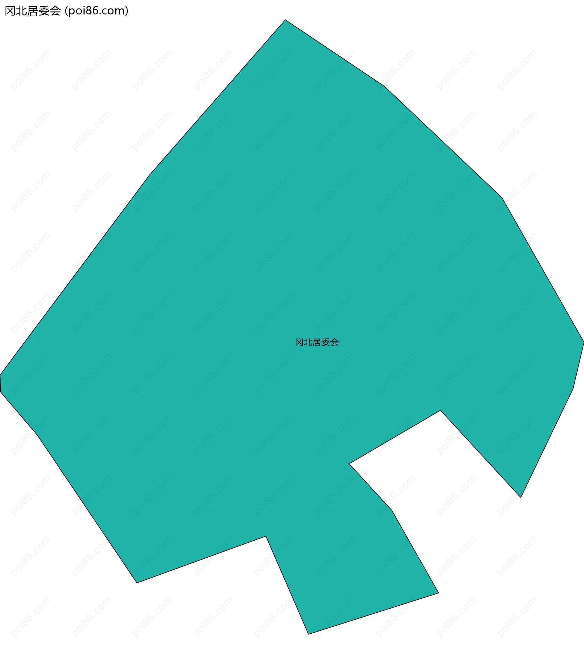 冈北居委会边界地图