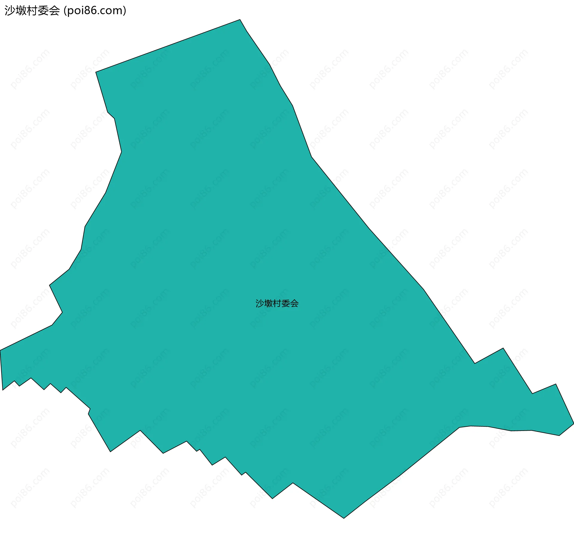 沙墩村委会边界地图