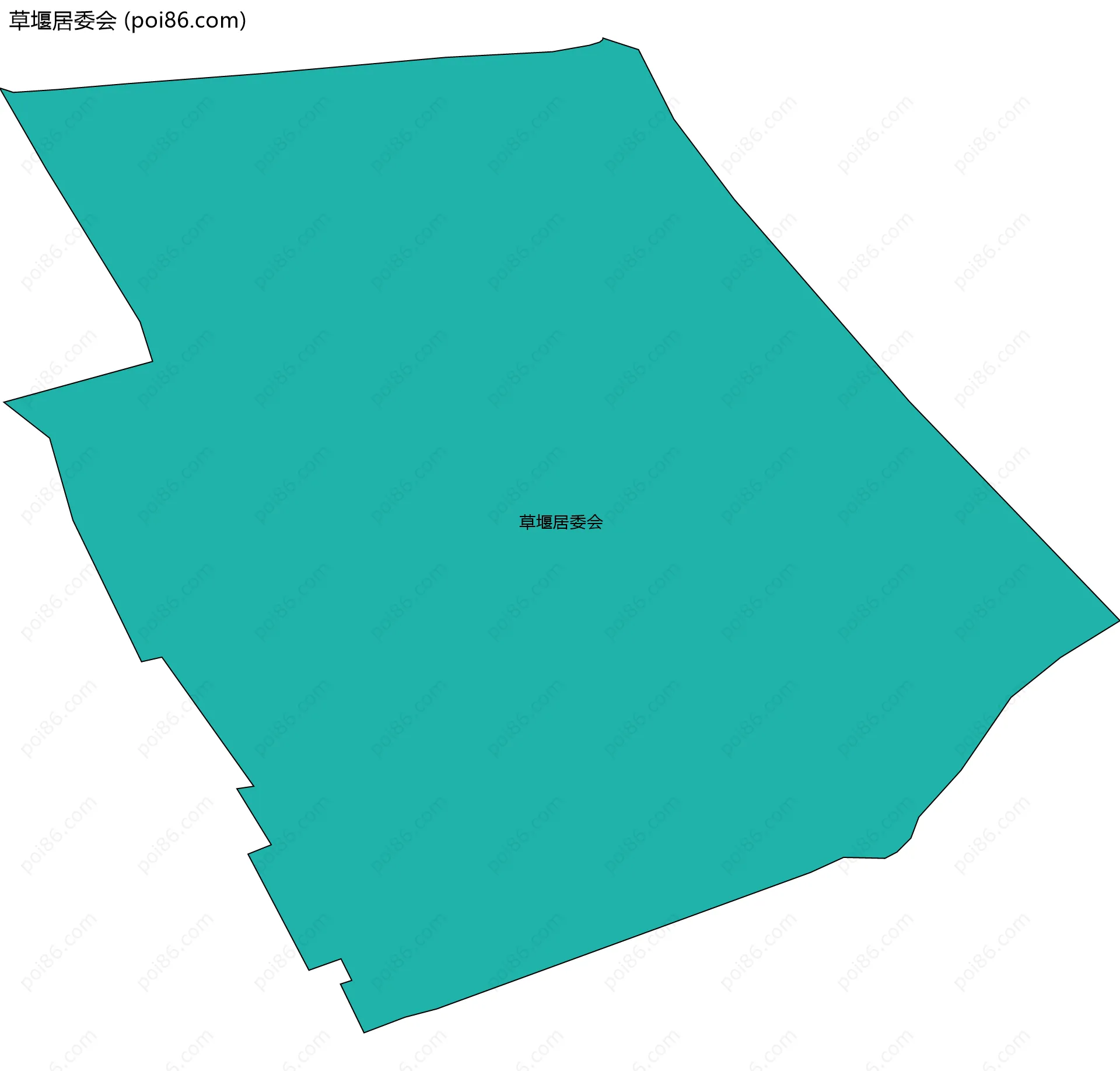 草堰居委会边界地图