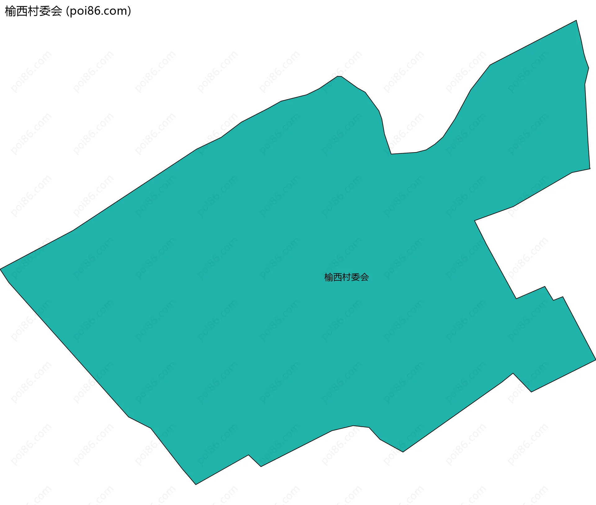 榆西村委会边界地图