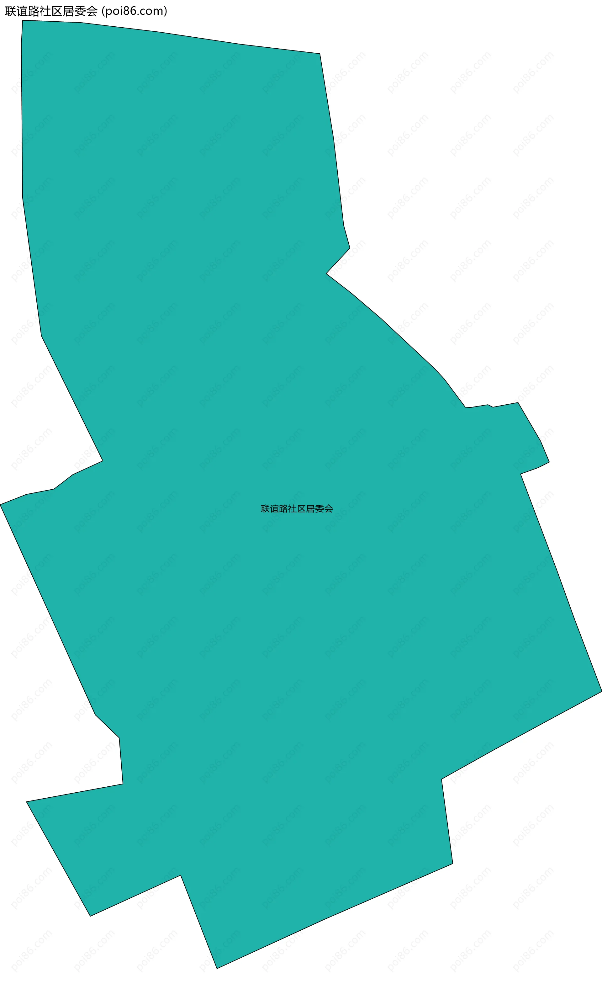 联谊路社区居委会边界地图
