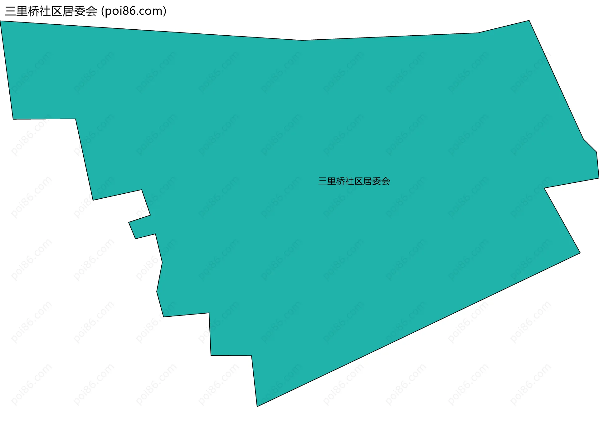 三里桥社区居委会边界地图