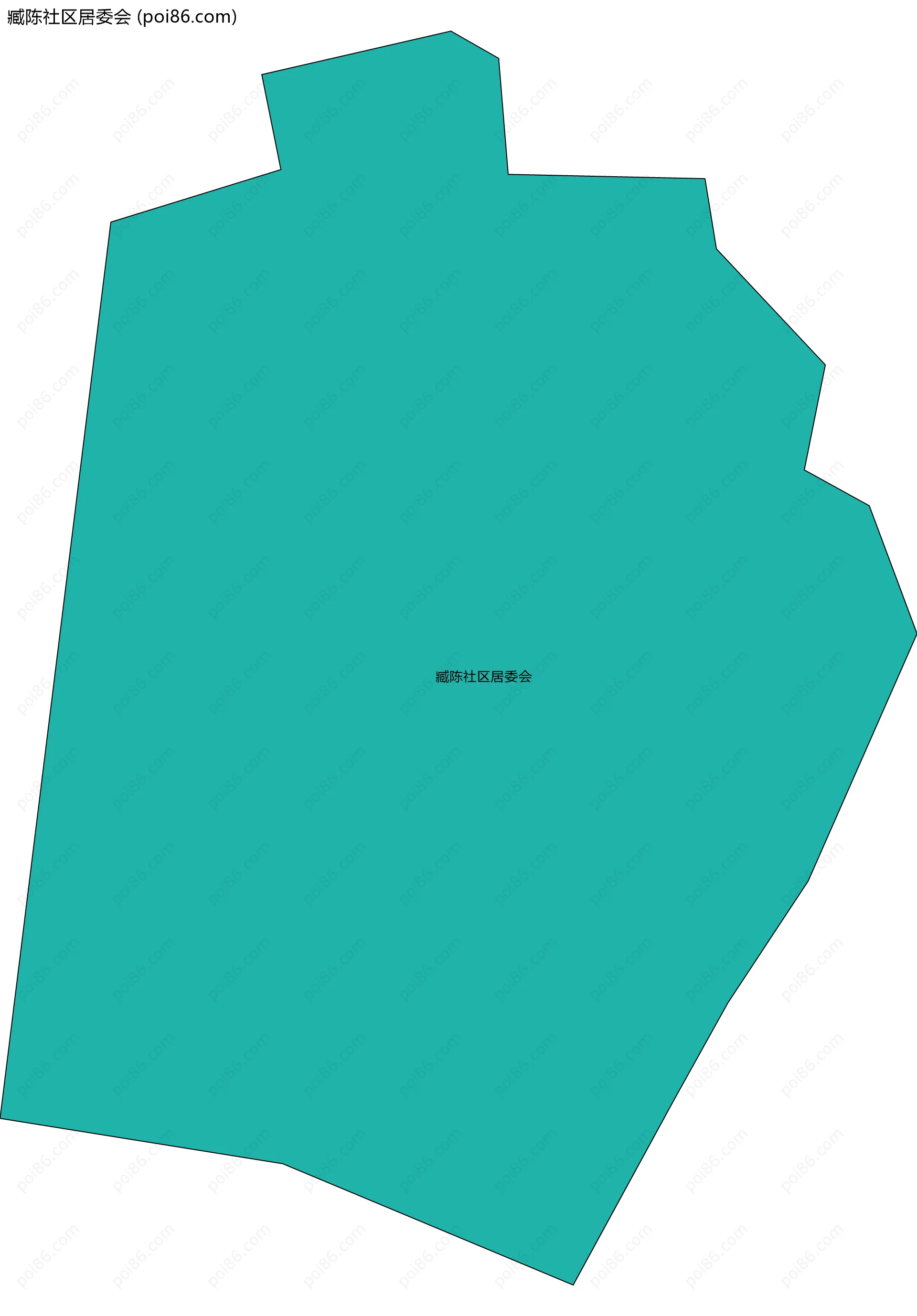 臧陈社区居委会边界地图