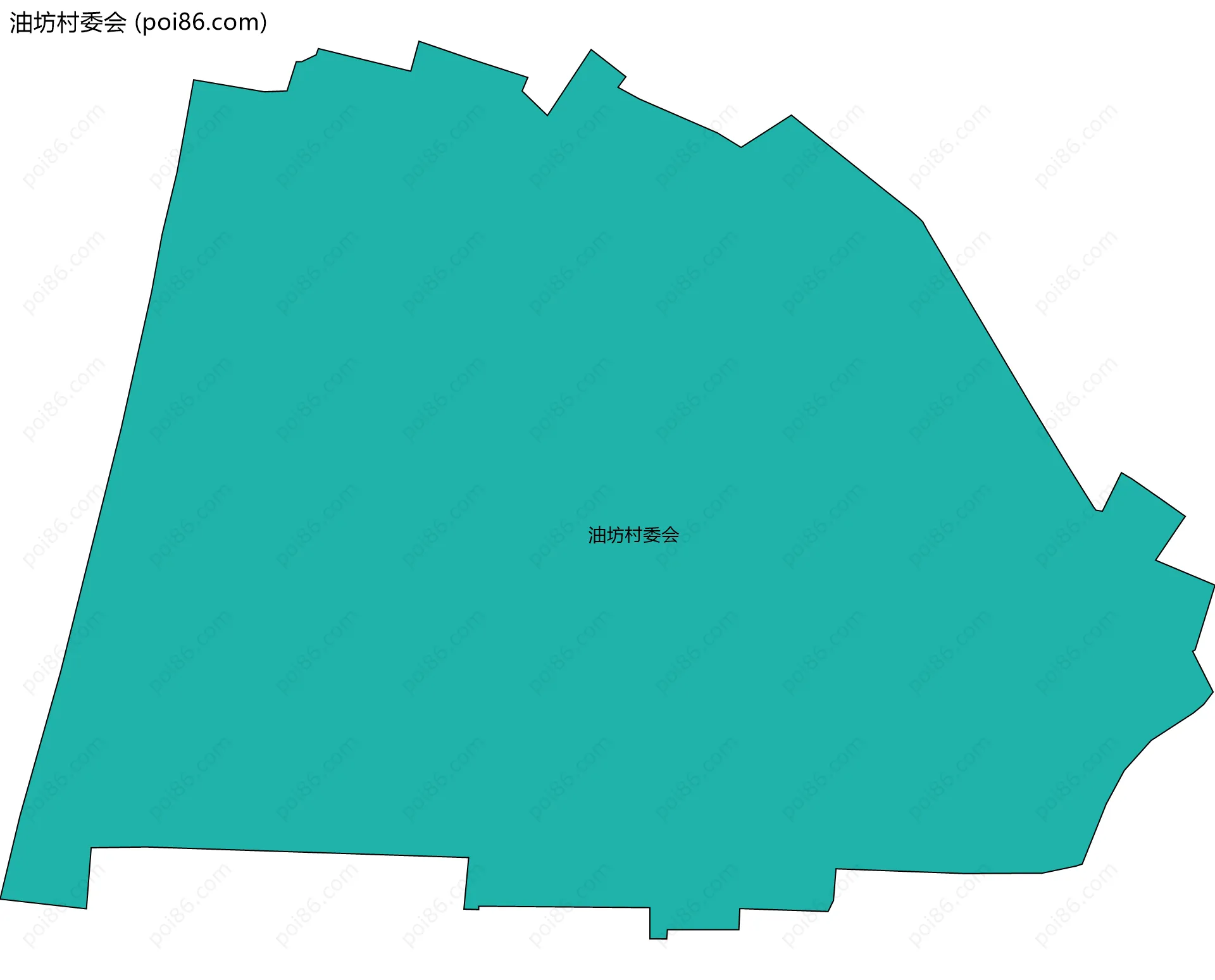 油坊村委会边界地图