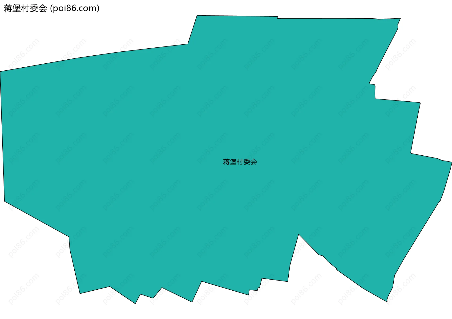 蒋堡村委会边界地图