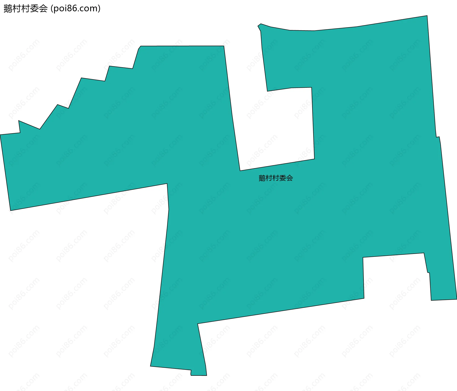 鹅村村委会边界地图