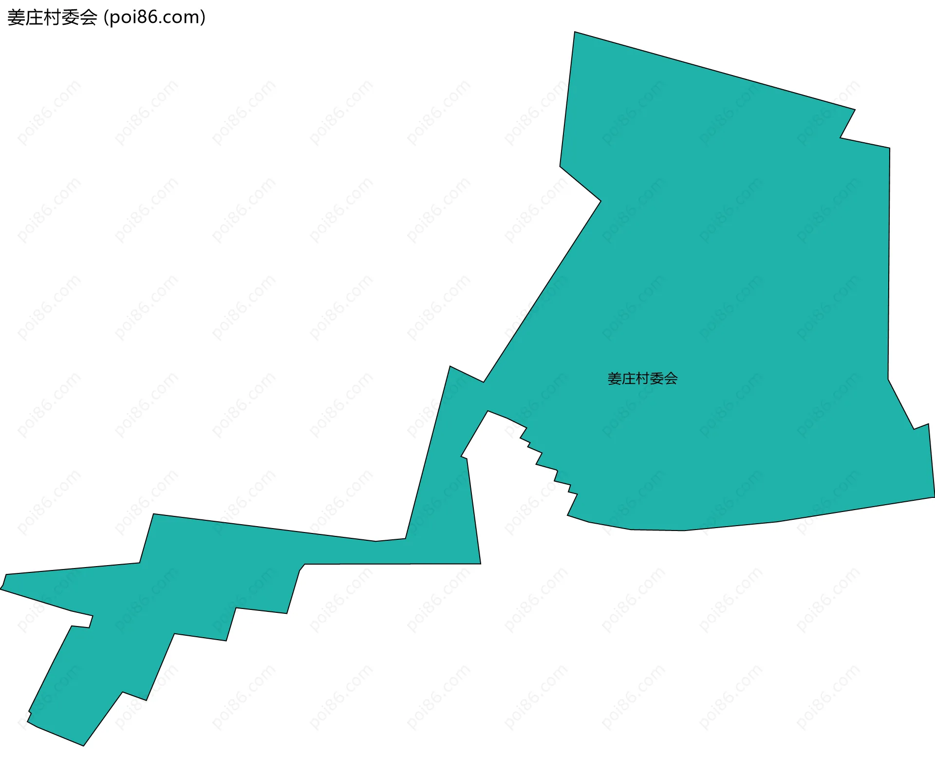 姜庄村委会边界地图