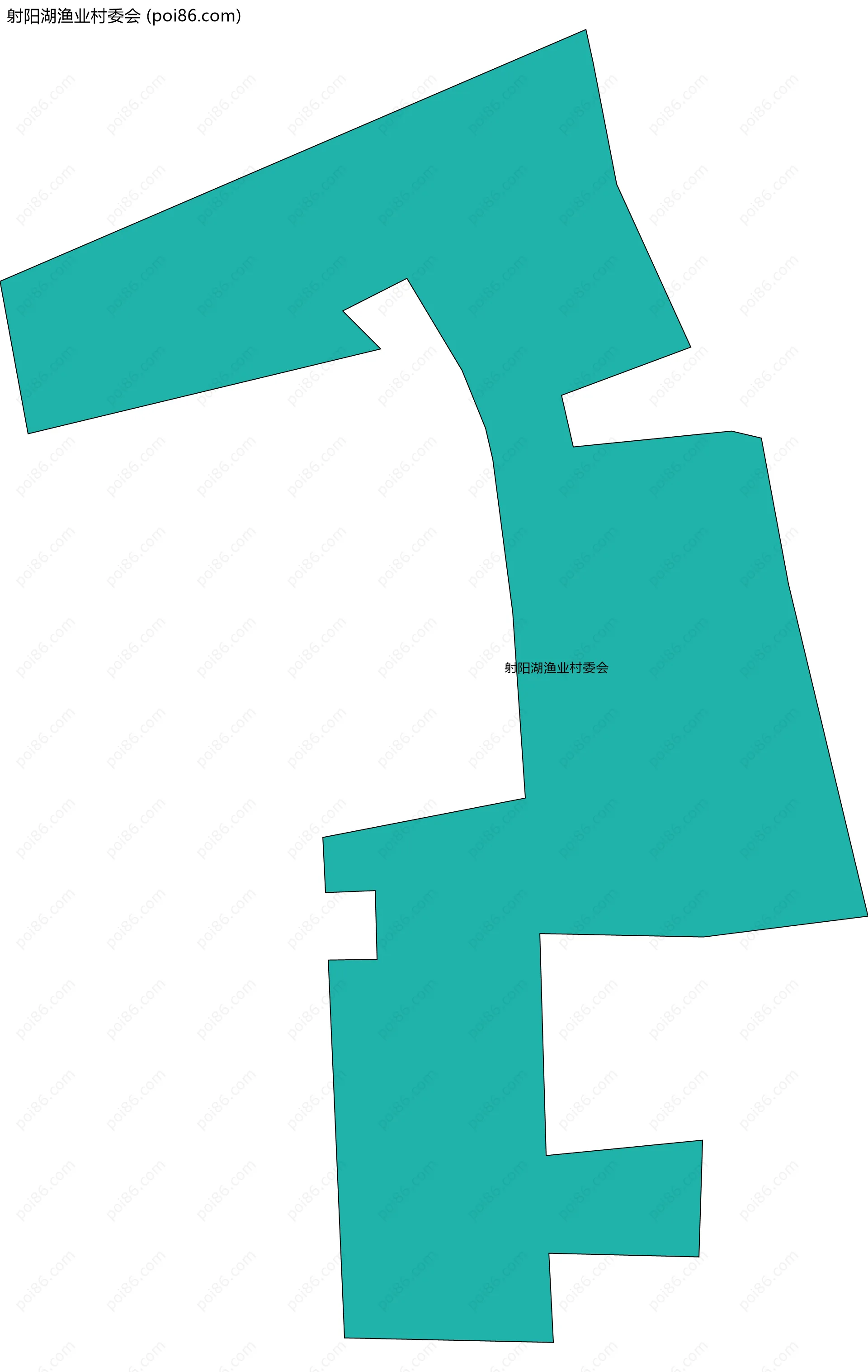 射阳湖渔业村委会边界地图