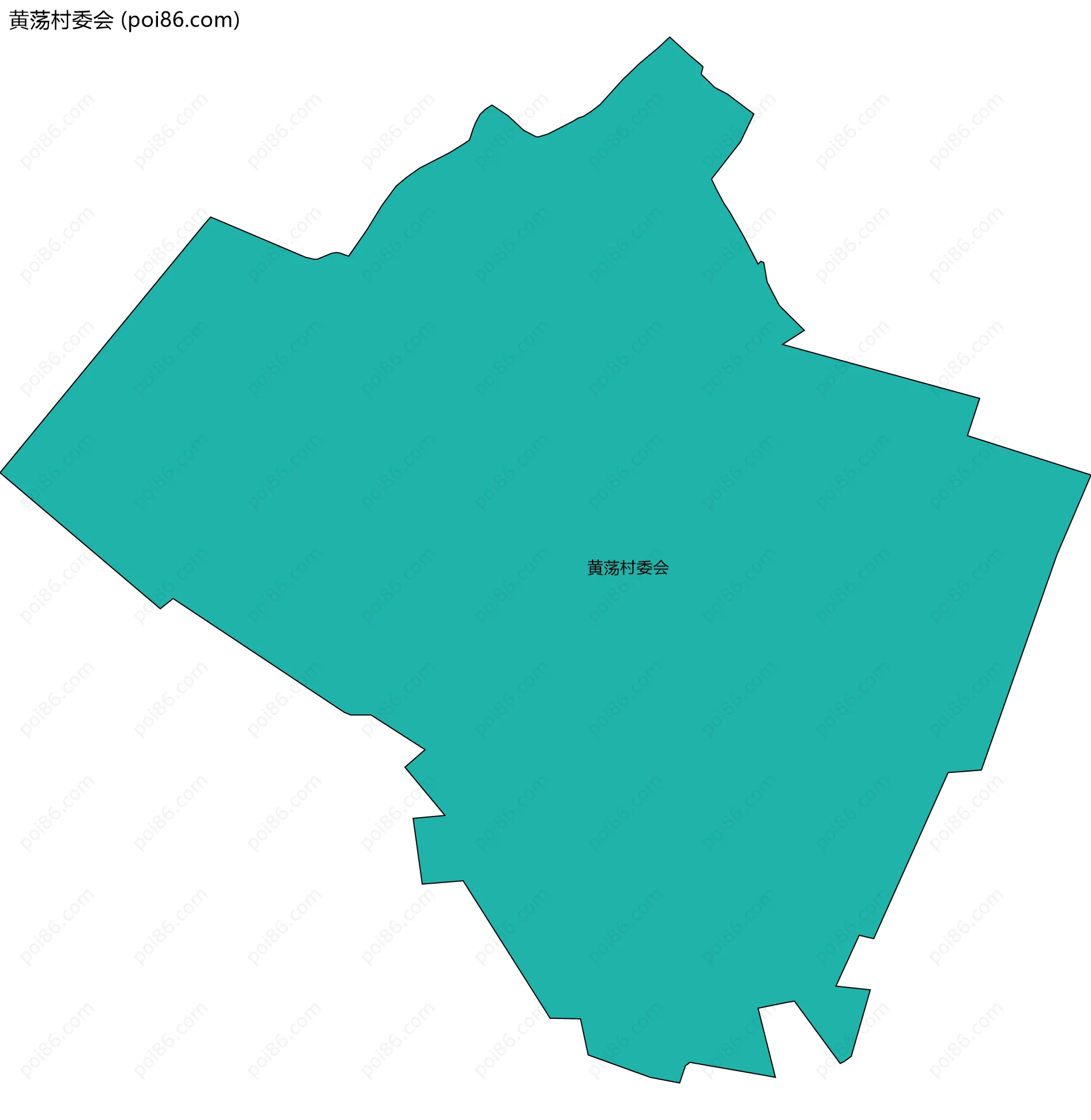 黄荡村委会边界地图