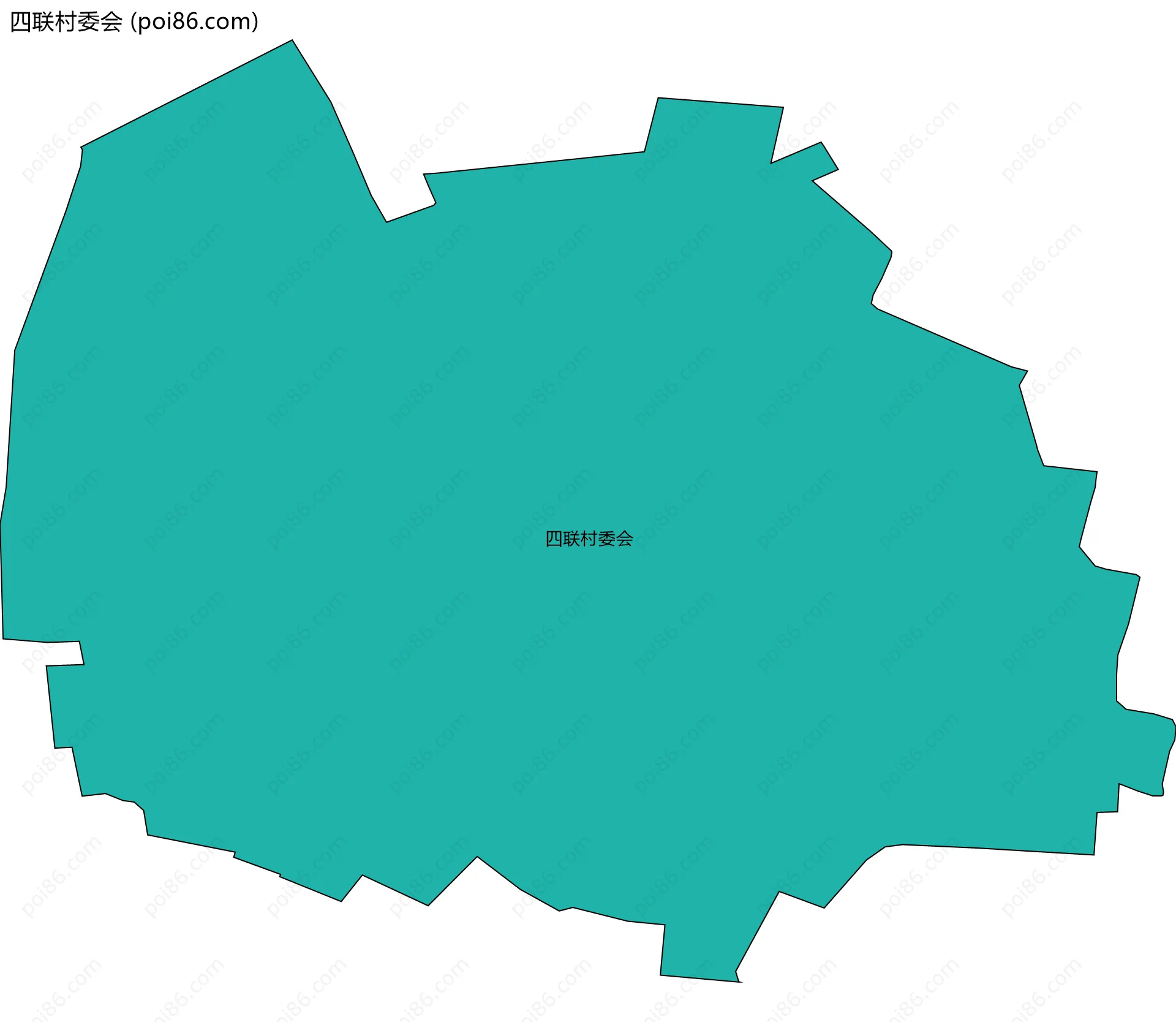 四联村委会边界地图