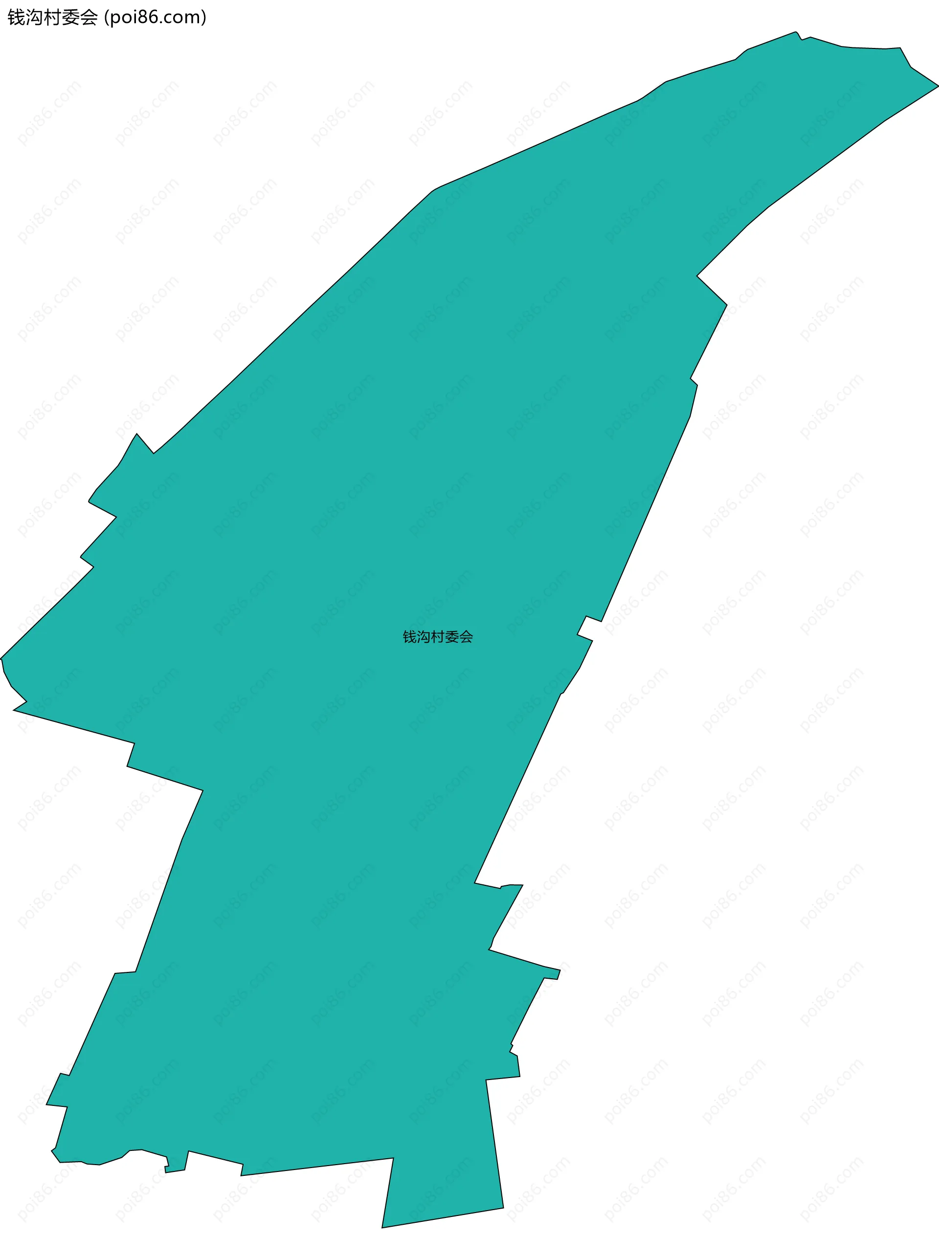 钱沟村委会边界地图