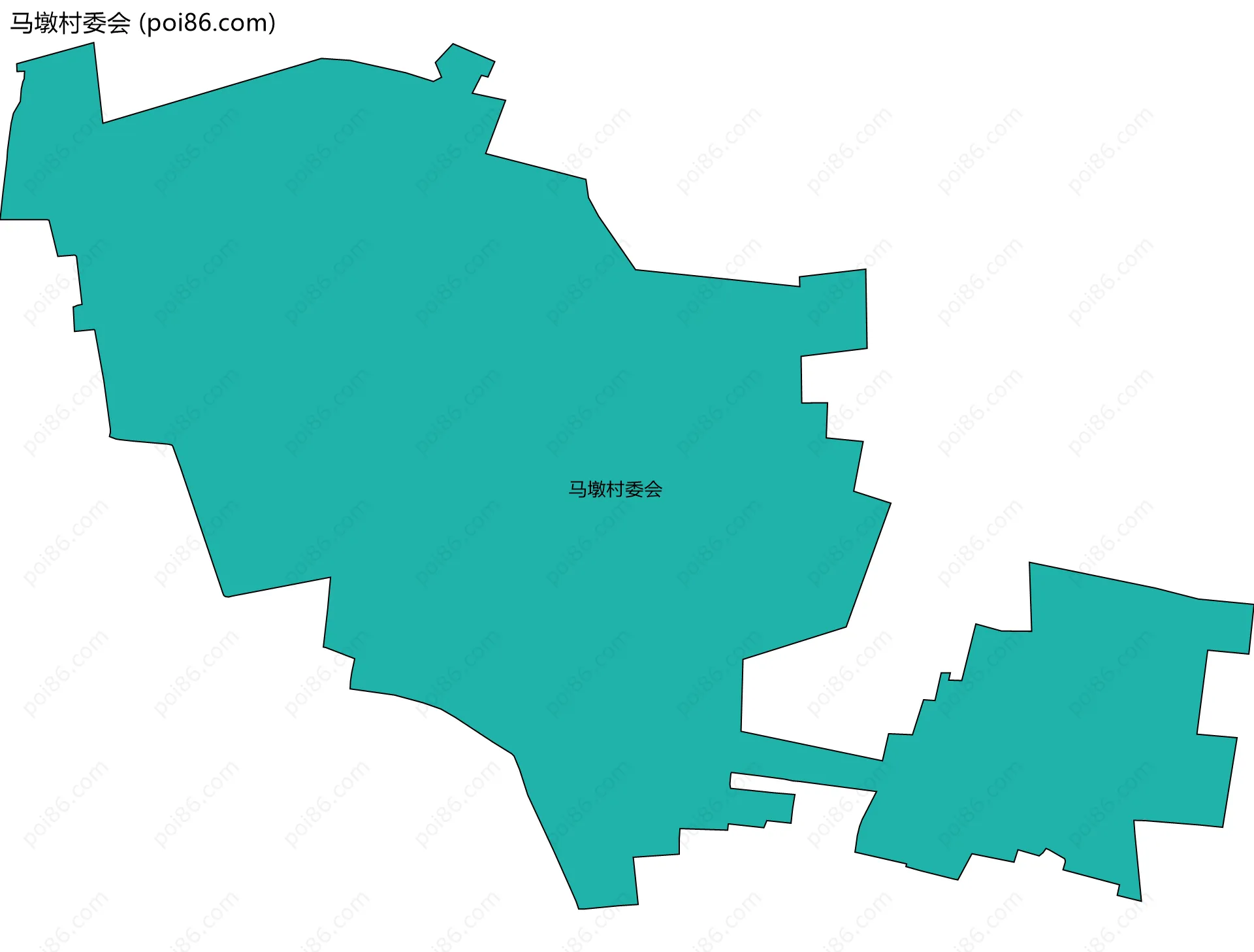 马墩村委会边界地图