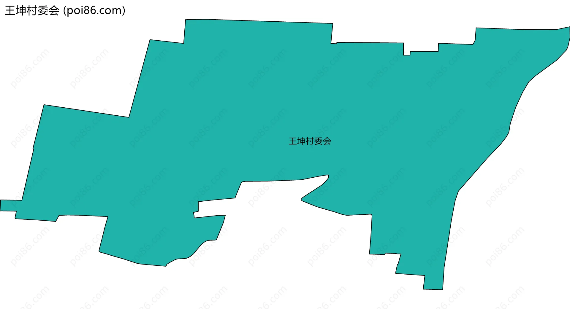 王坤村委会边界地图