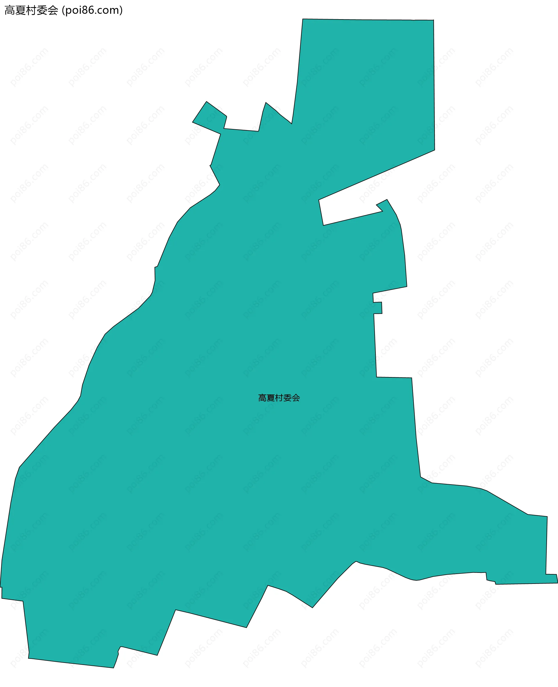 高夏村委会边界地图