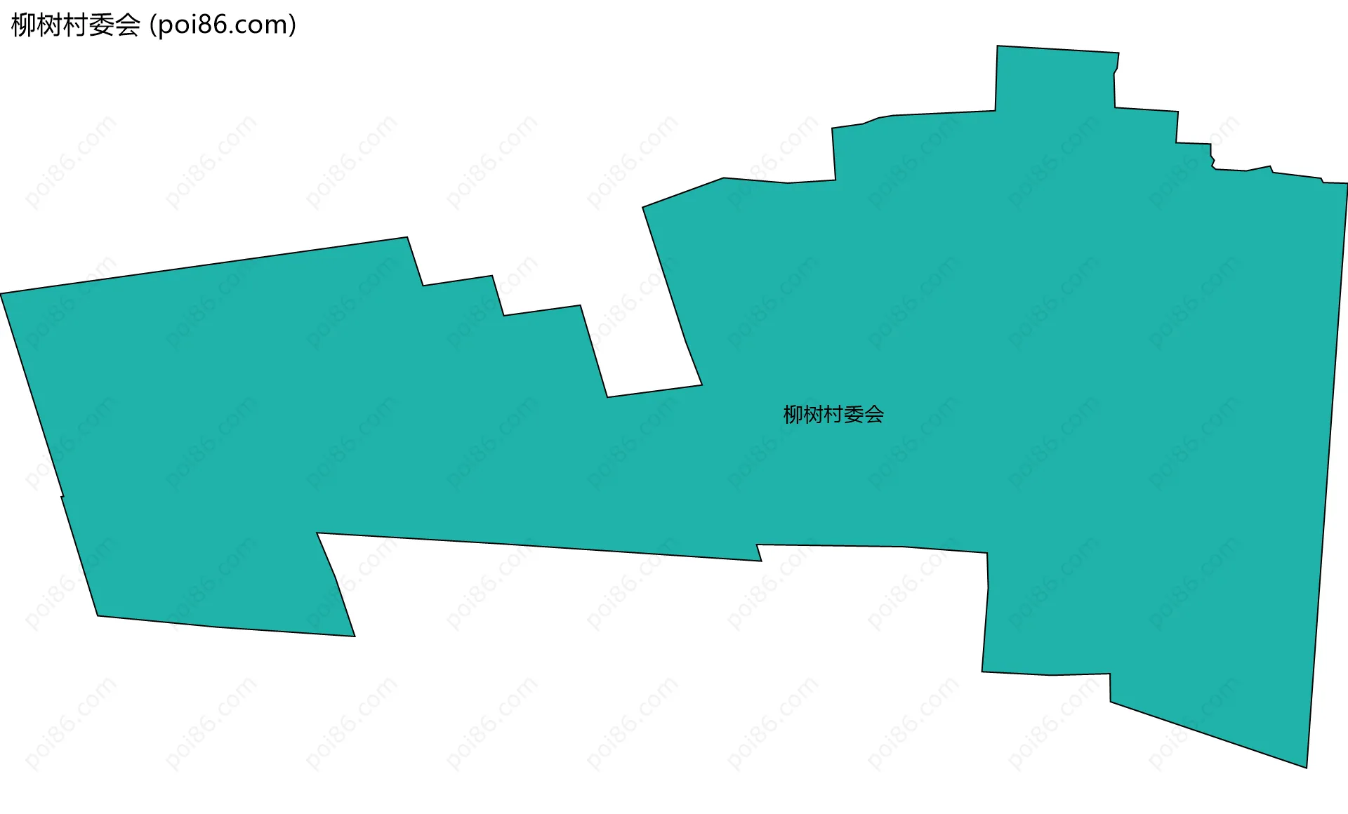 柳树村委会边界地图