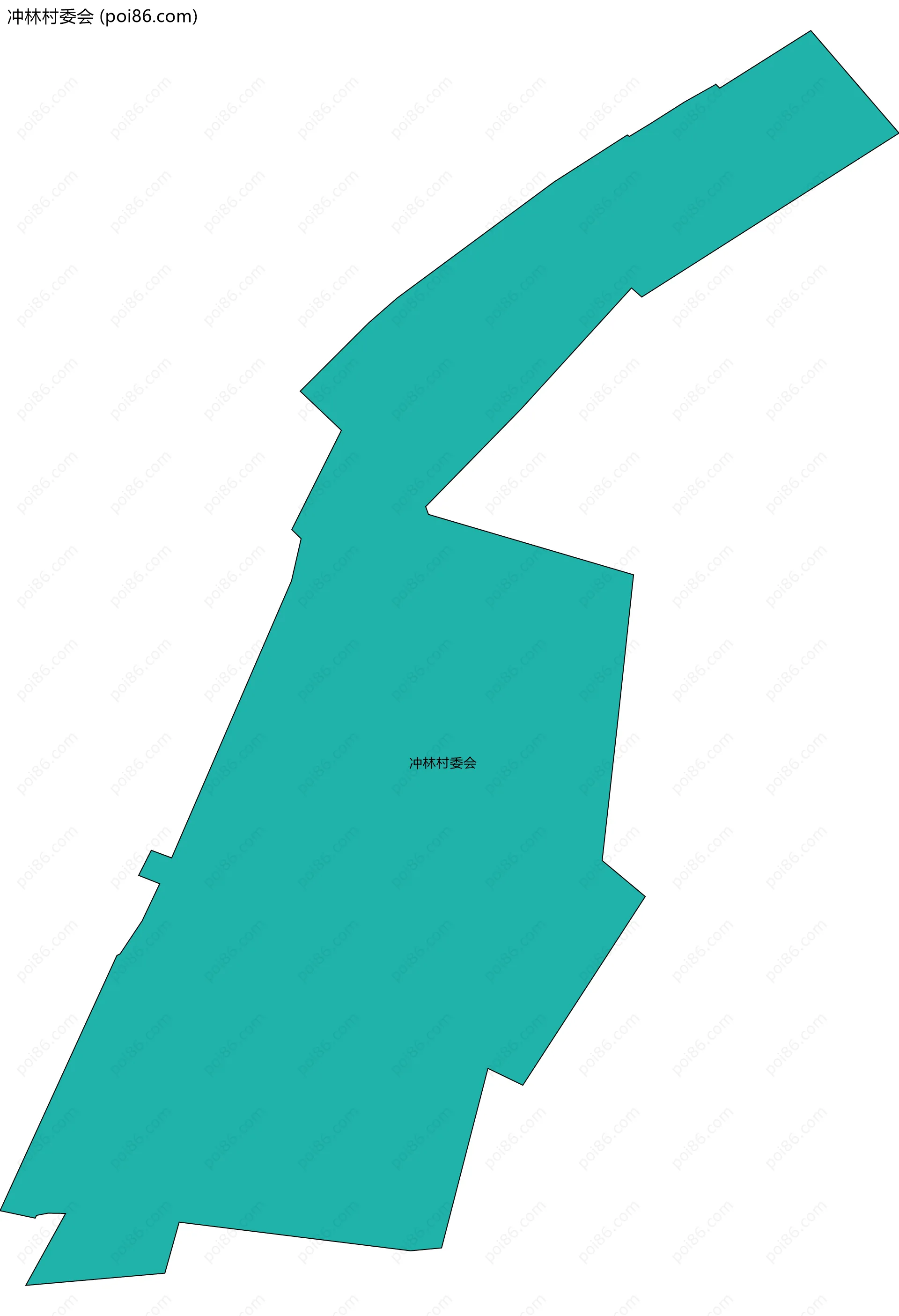 冲林村委会边界地图