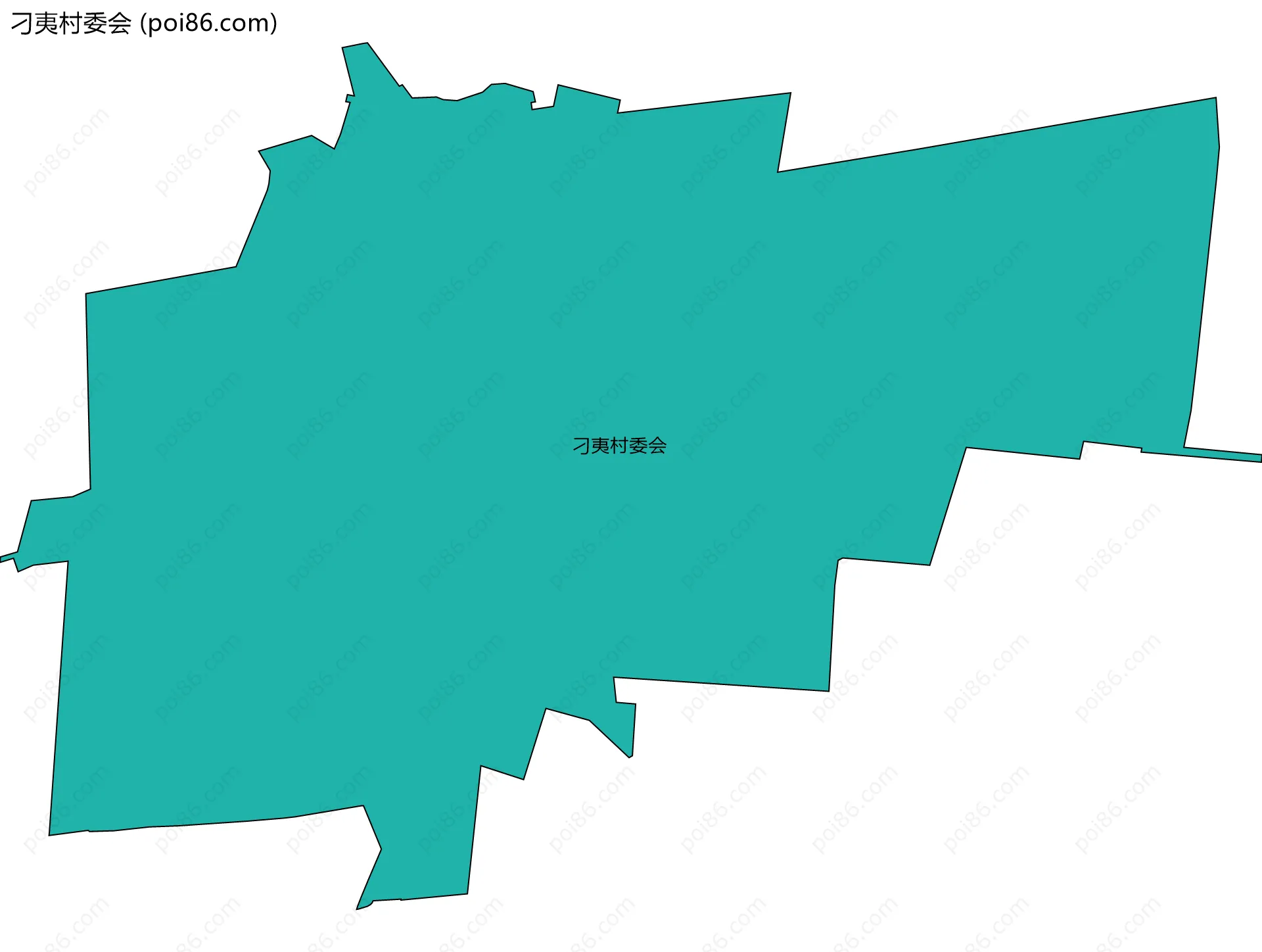 刁夷村委会边界地图