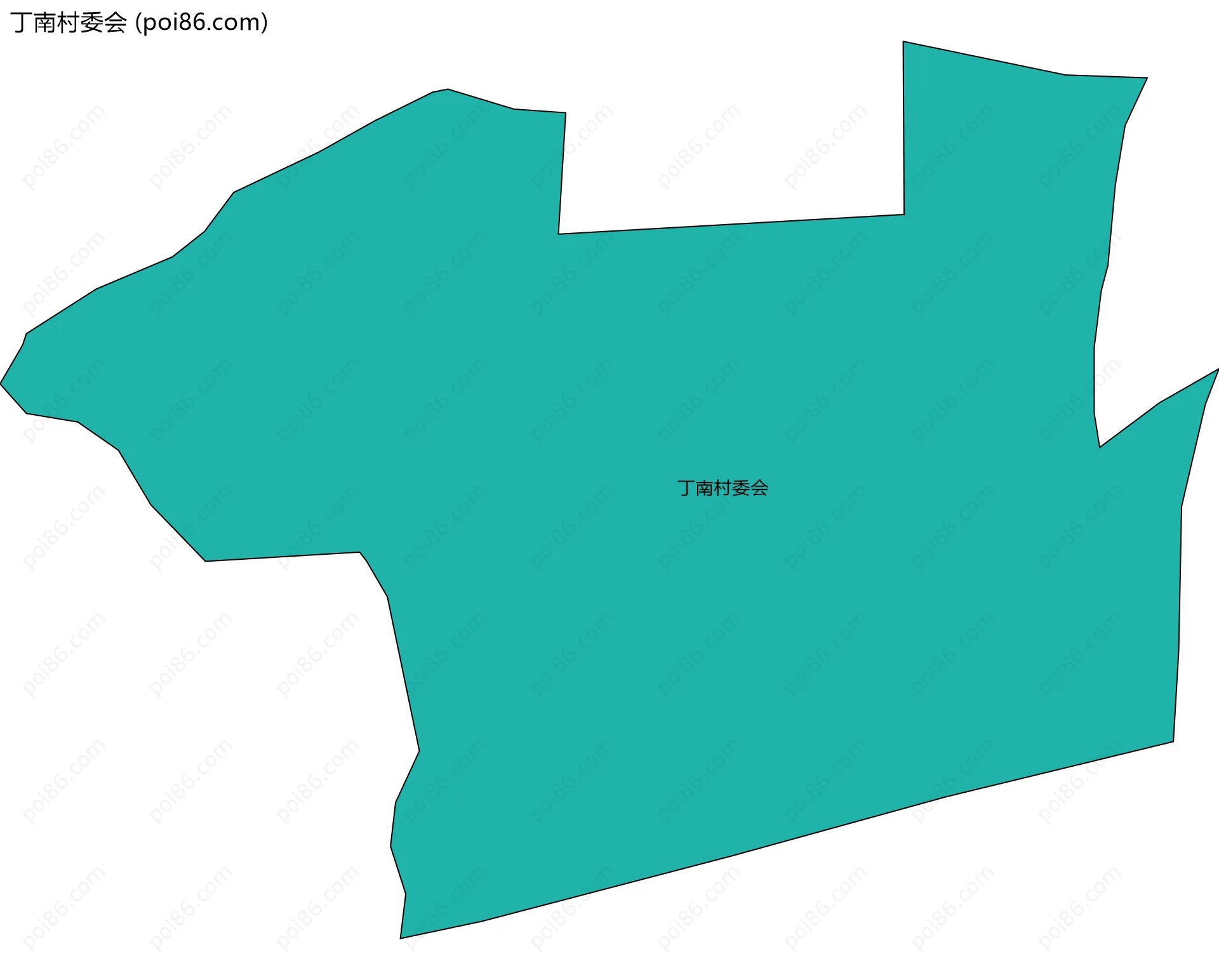 丁南村委会边界地图