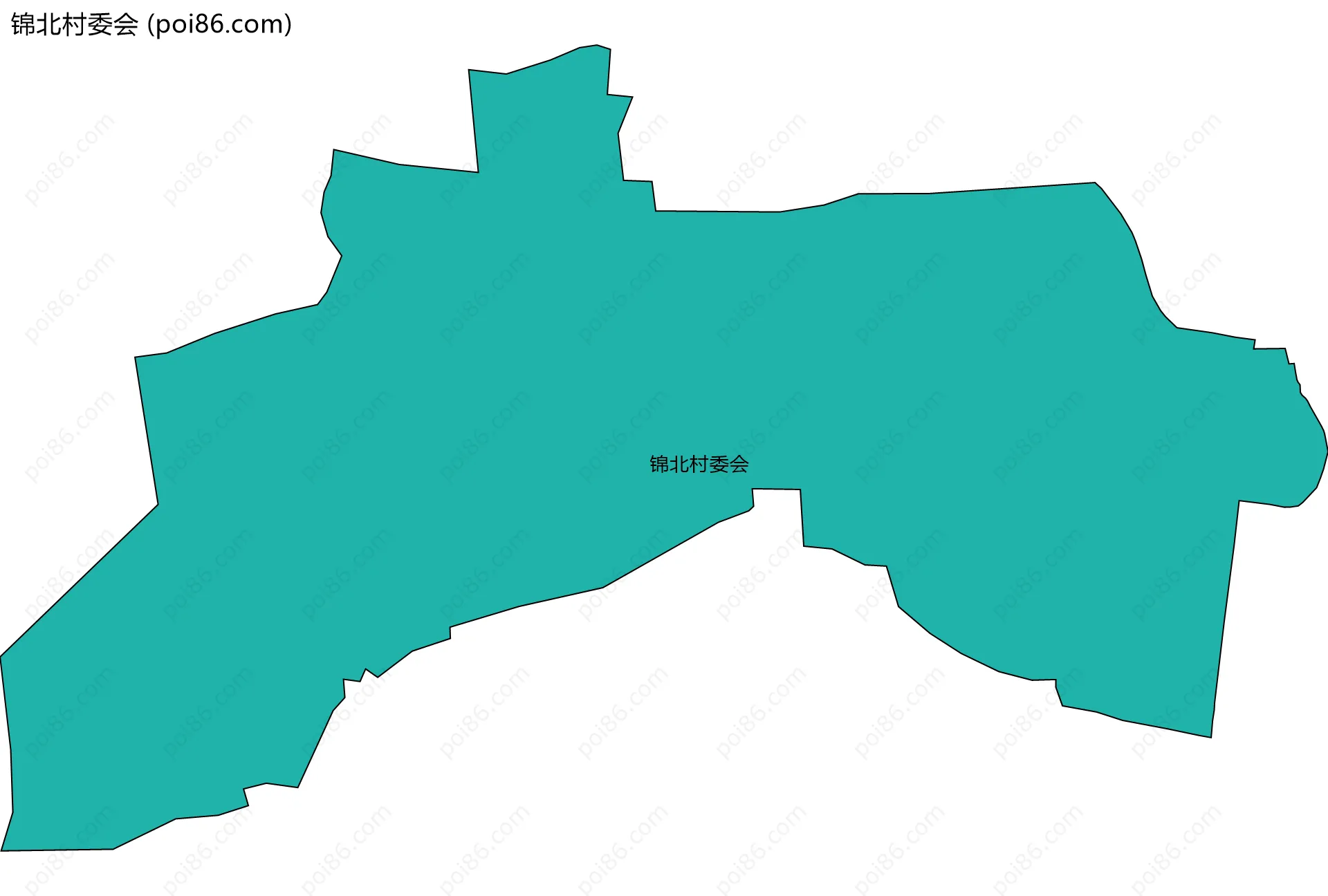 锦北村委会边界地图