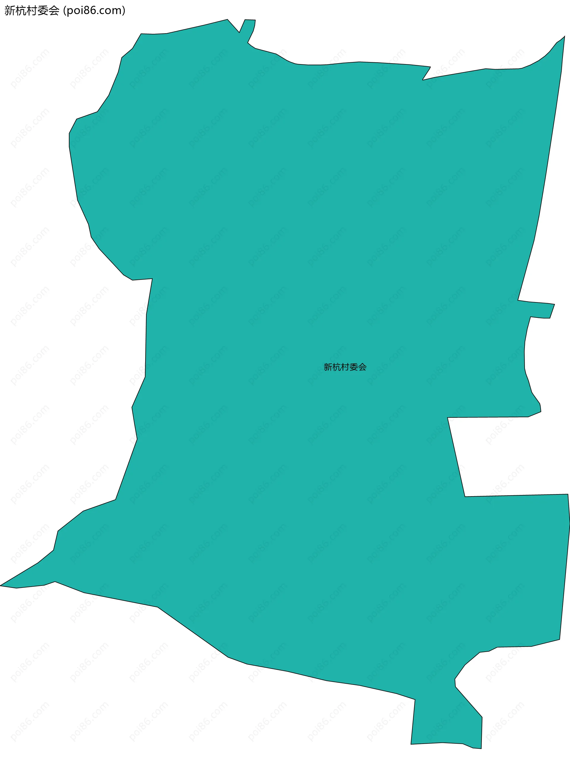 新杭村委会边界地图