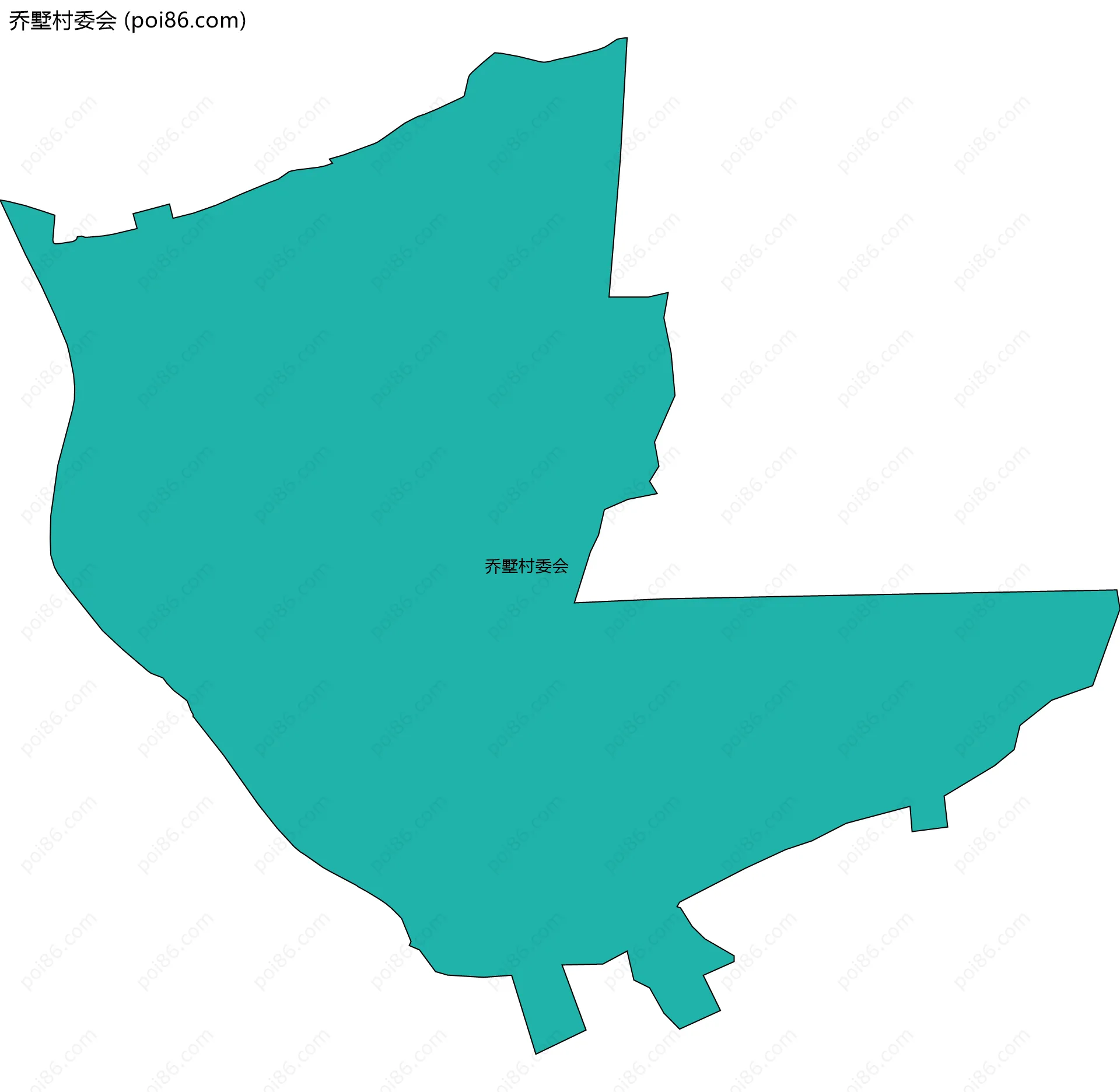 乔墅村委会边界地图