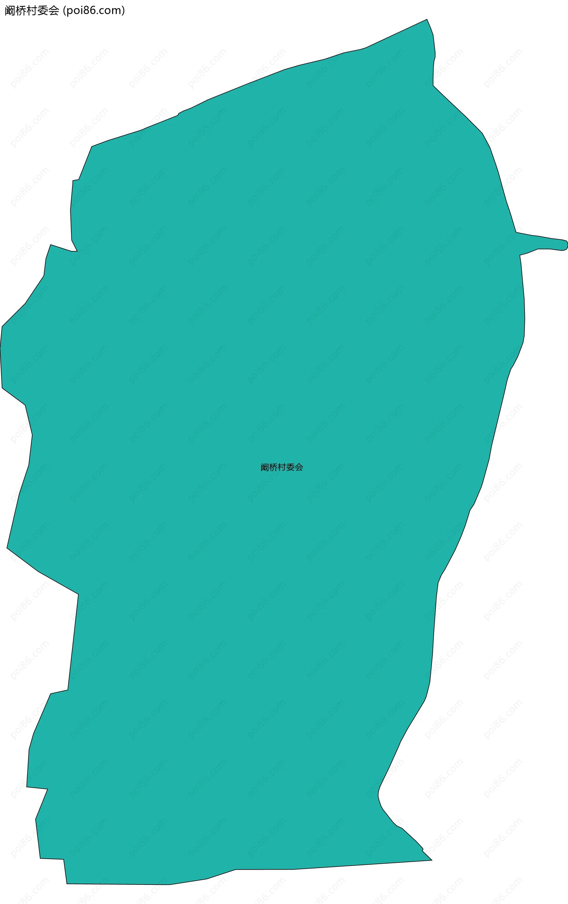 阚桥村委会边界地图