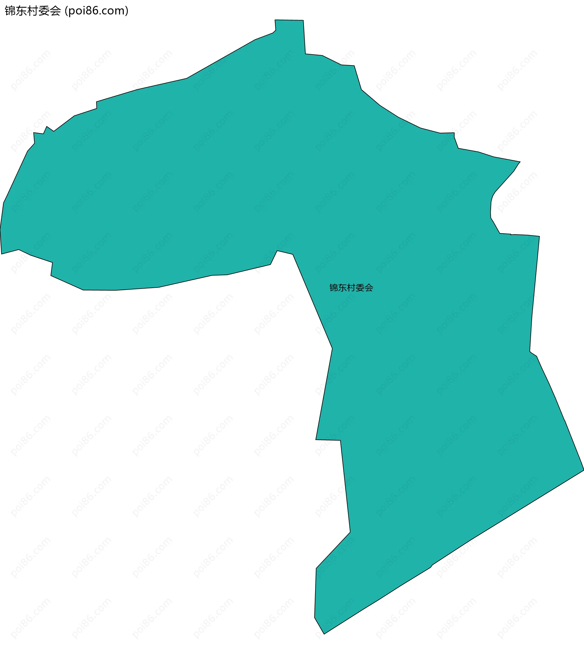 锦东村委会边界地图