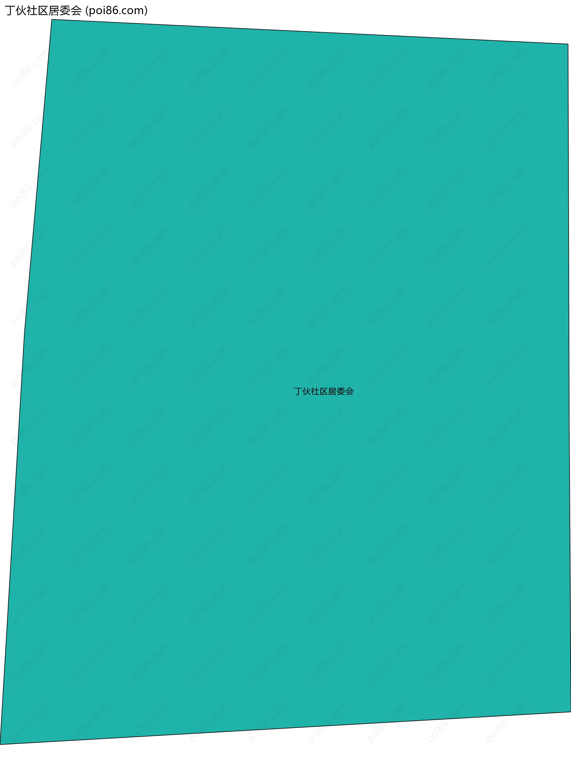 丁伙社区居委会边界地图