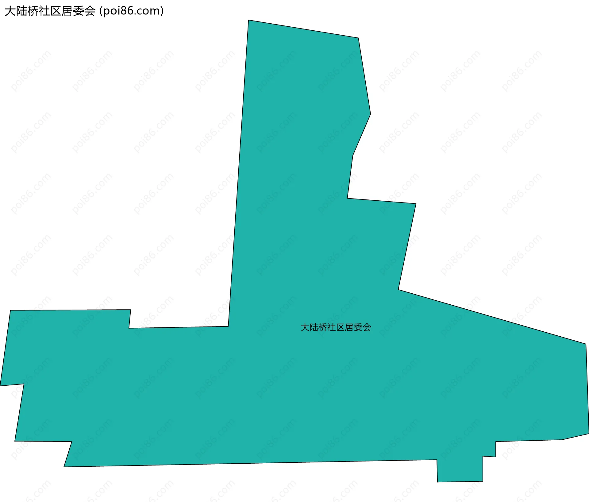 大陆桥社区居委会边界地图