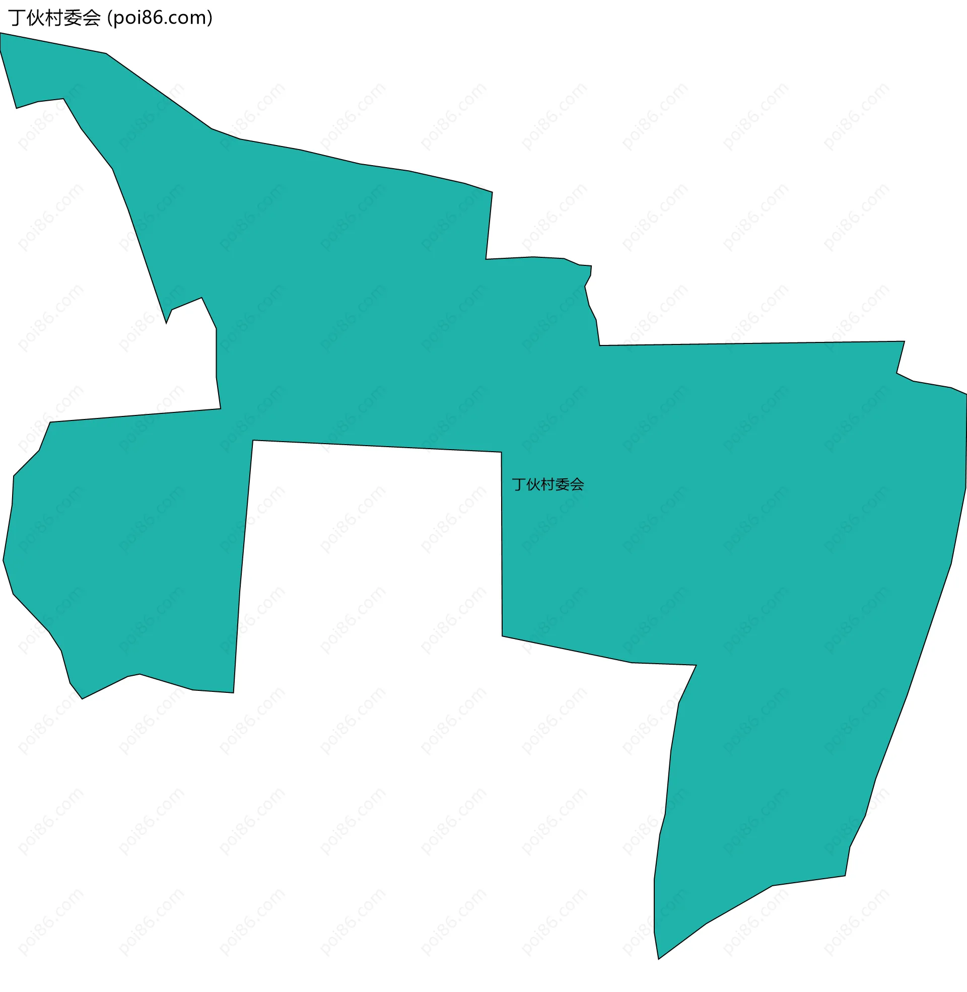 丁伙村委会边界地图