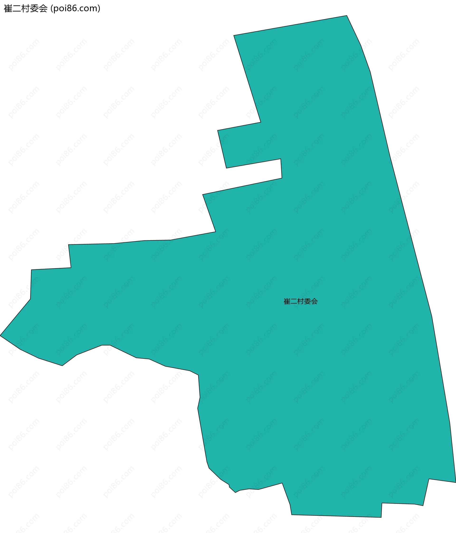 崔二村委会边界地图