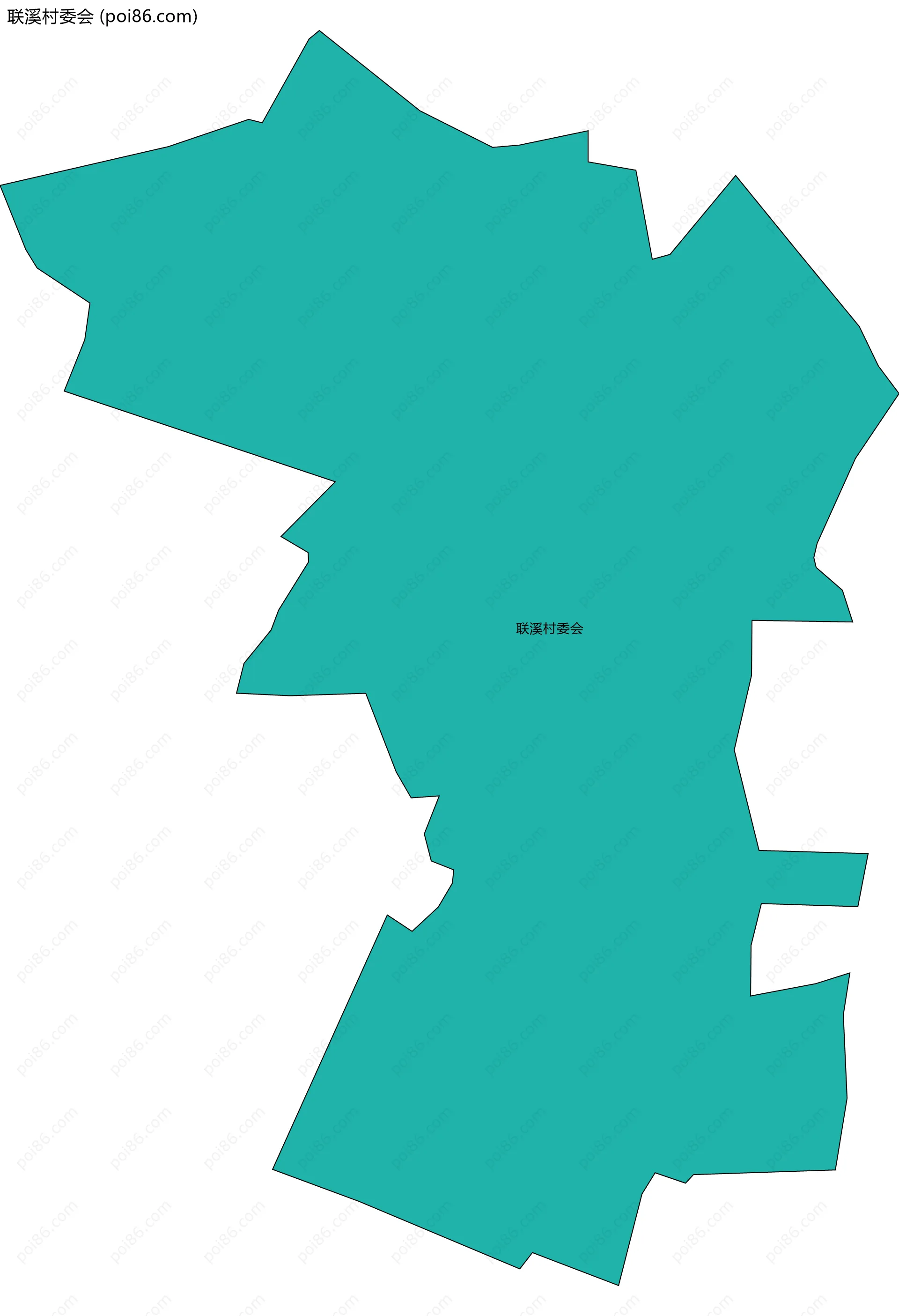 联溪村委会边界地图