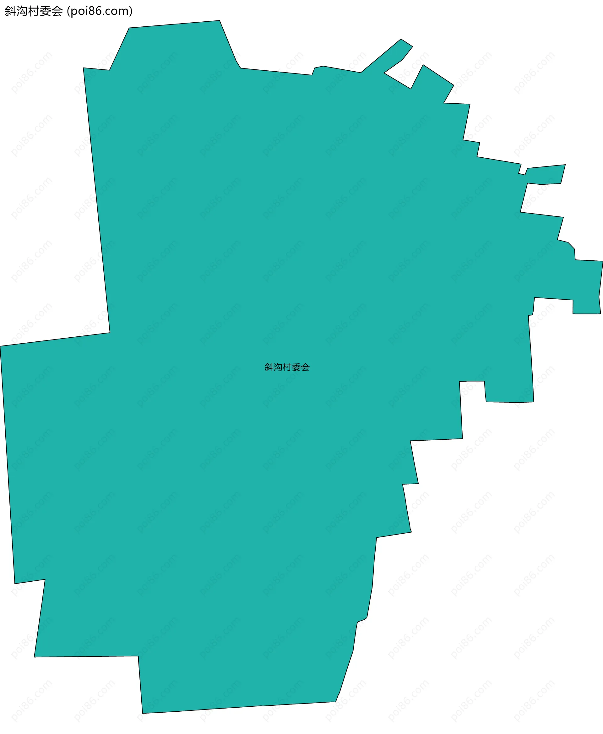斜沟村委会边界地图
