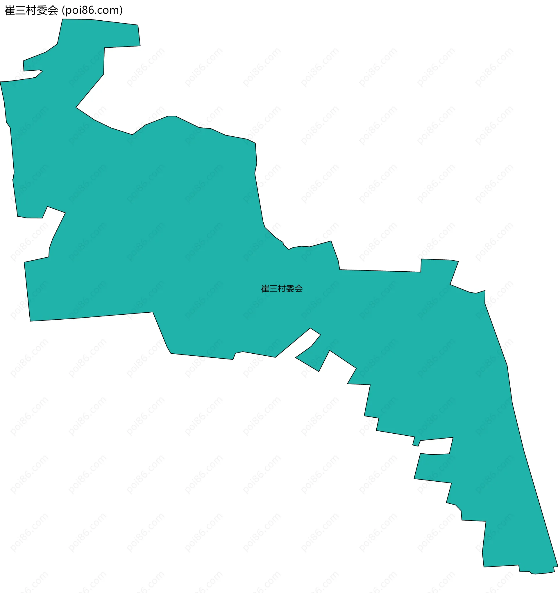 崔三村委会边界地图
