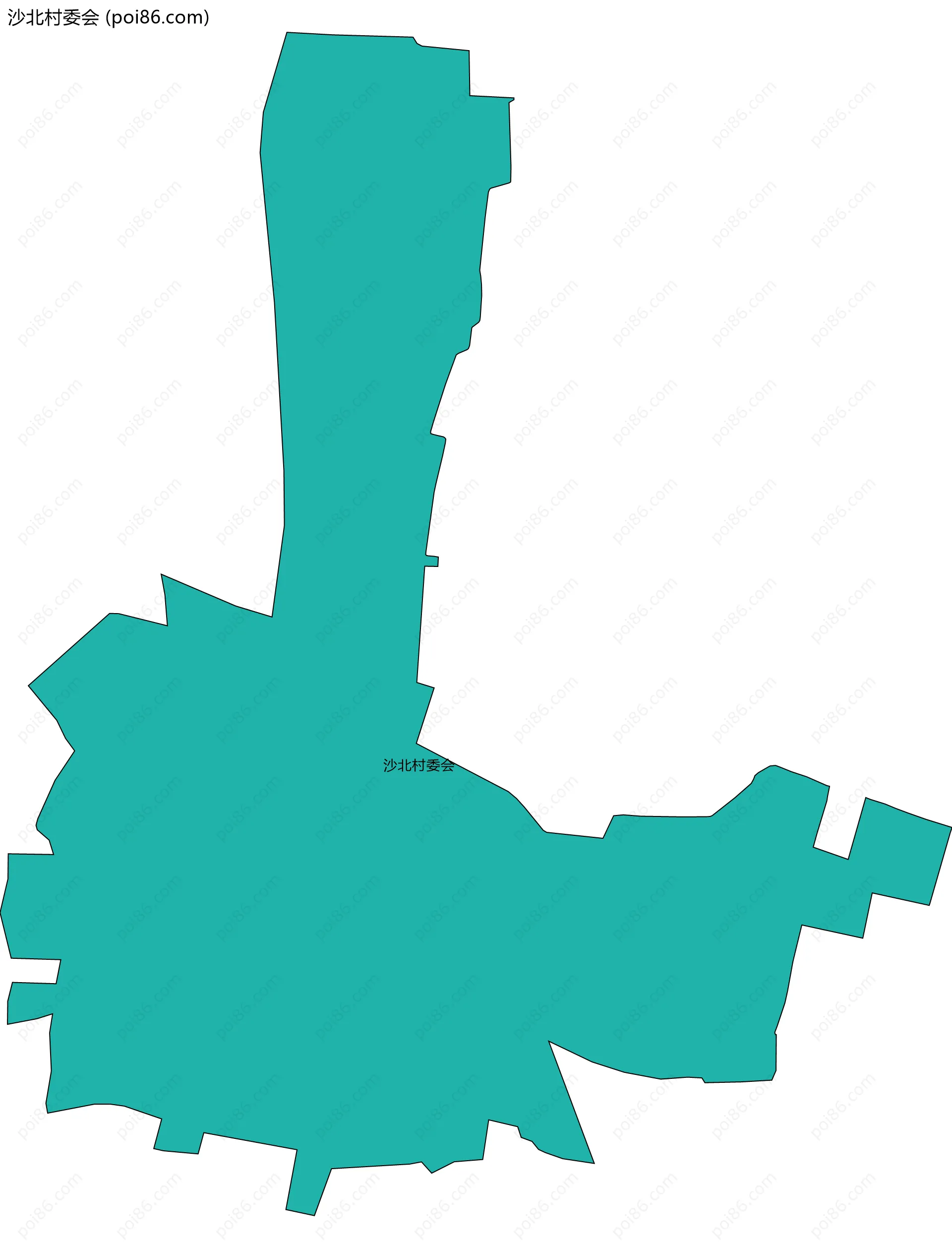 沙北村委会边界地图