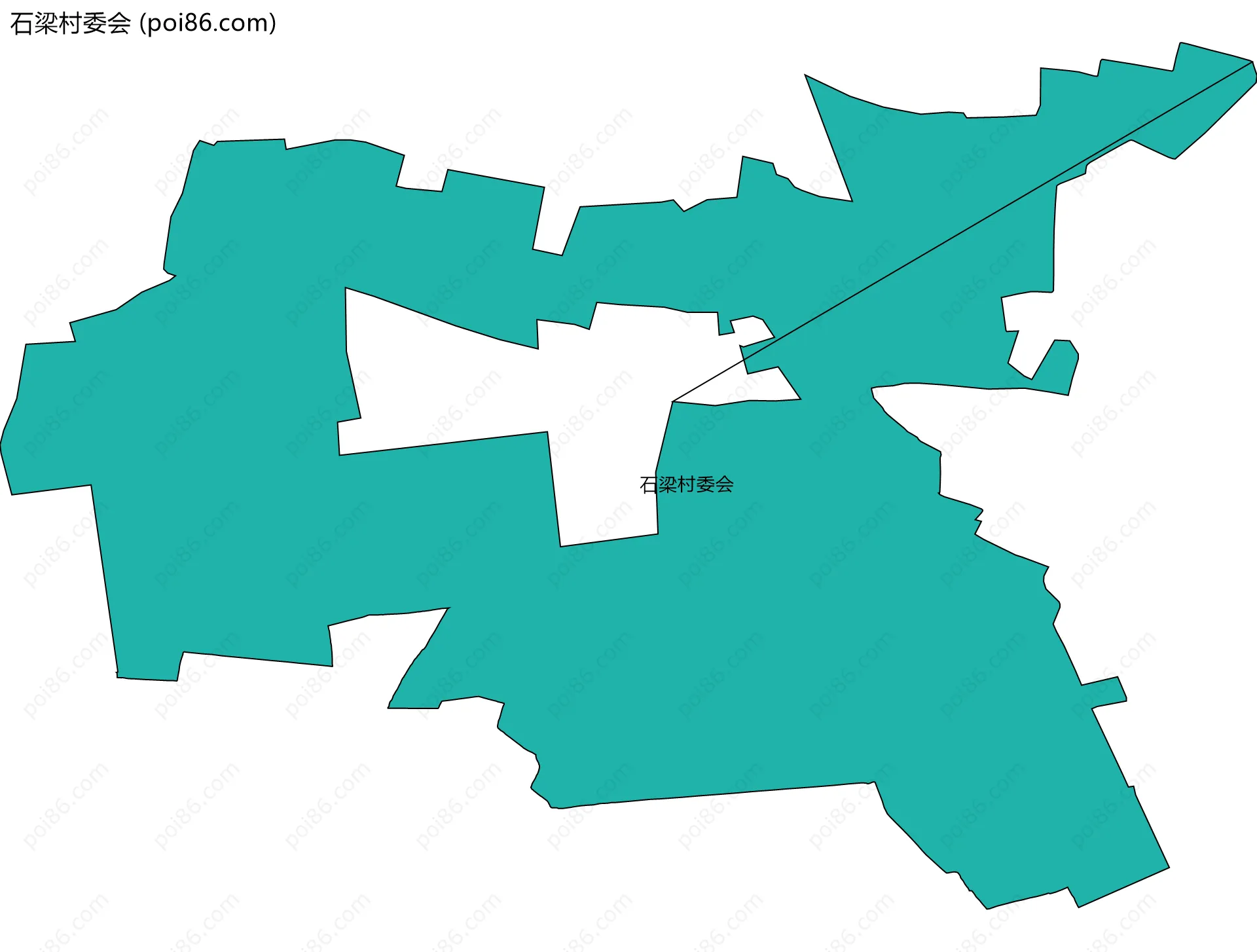石梁村委会边界地图