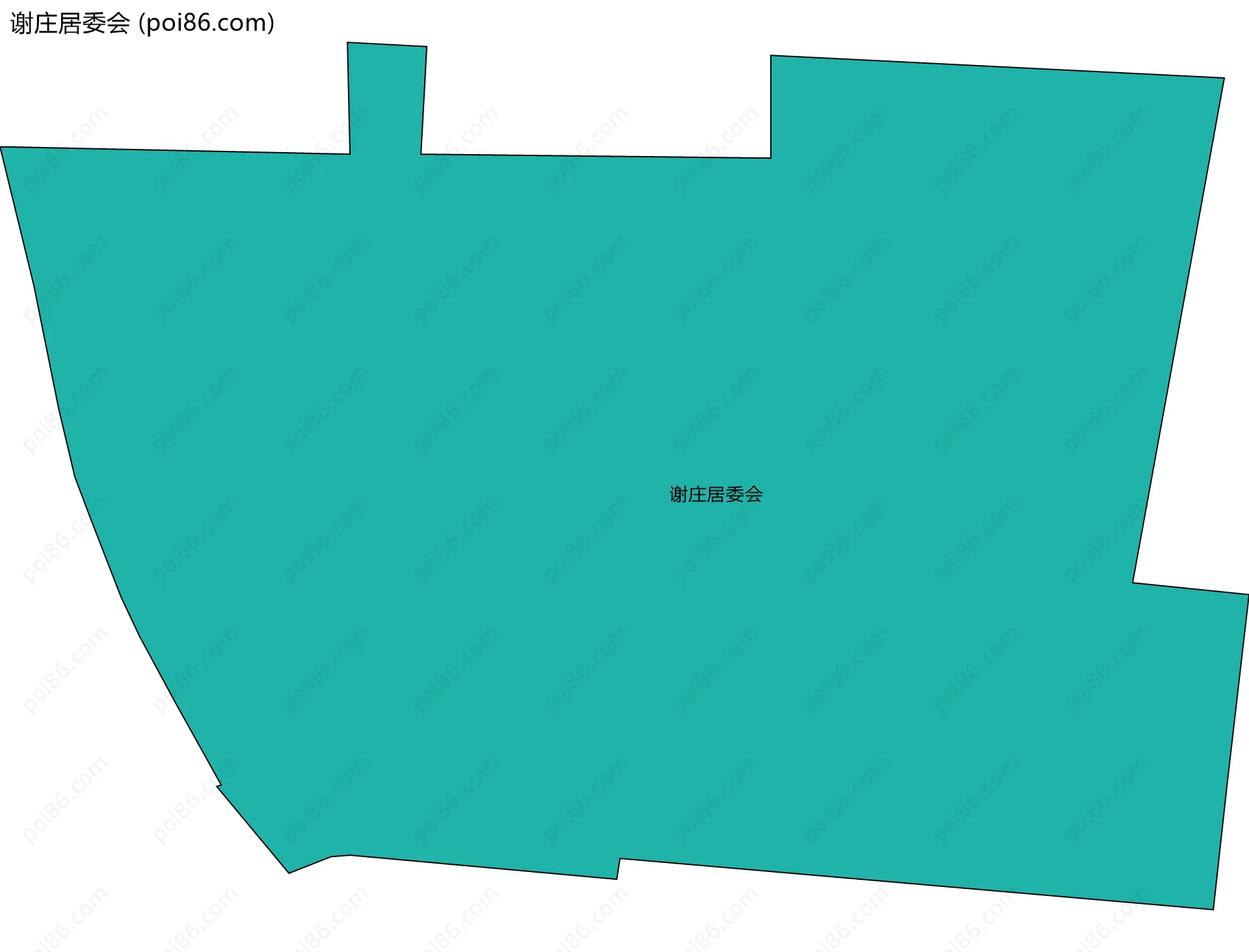 谢庄居委会边界地图