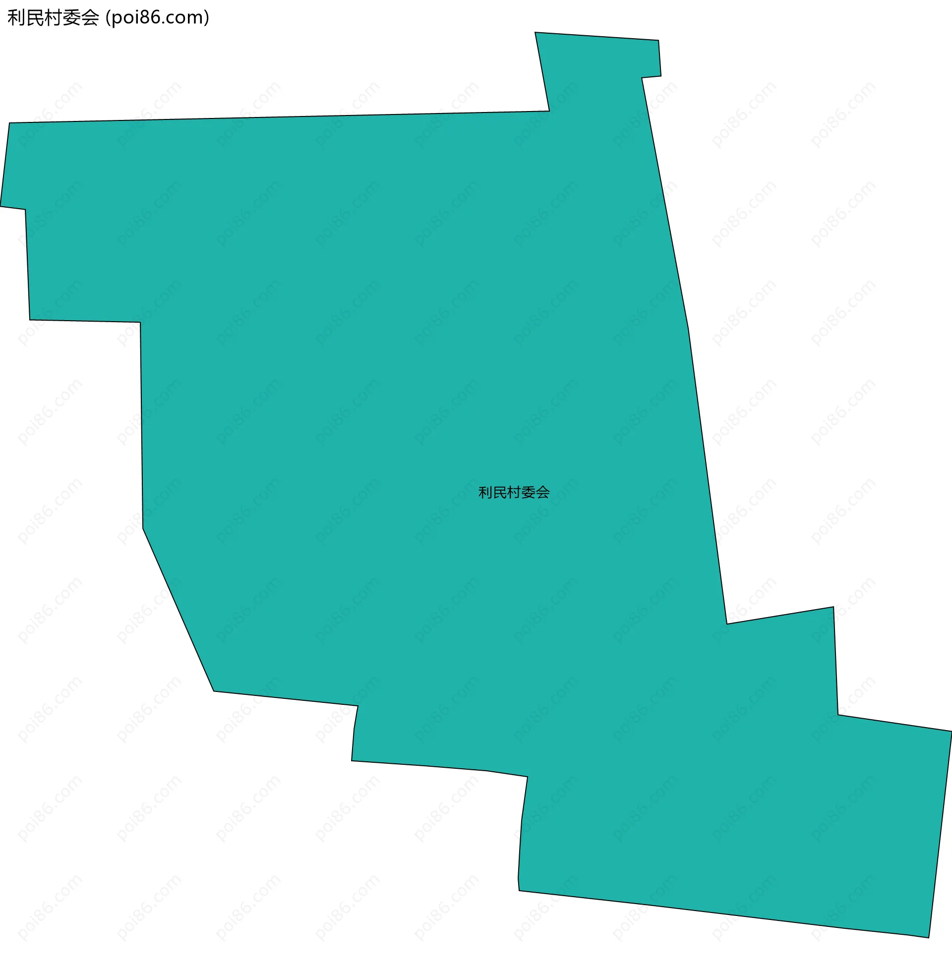 利民村委会边界地图