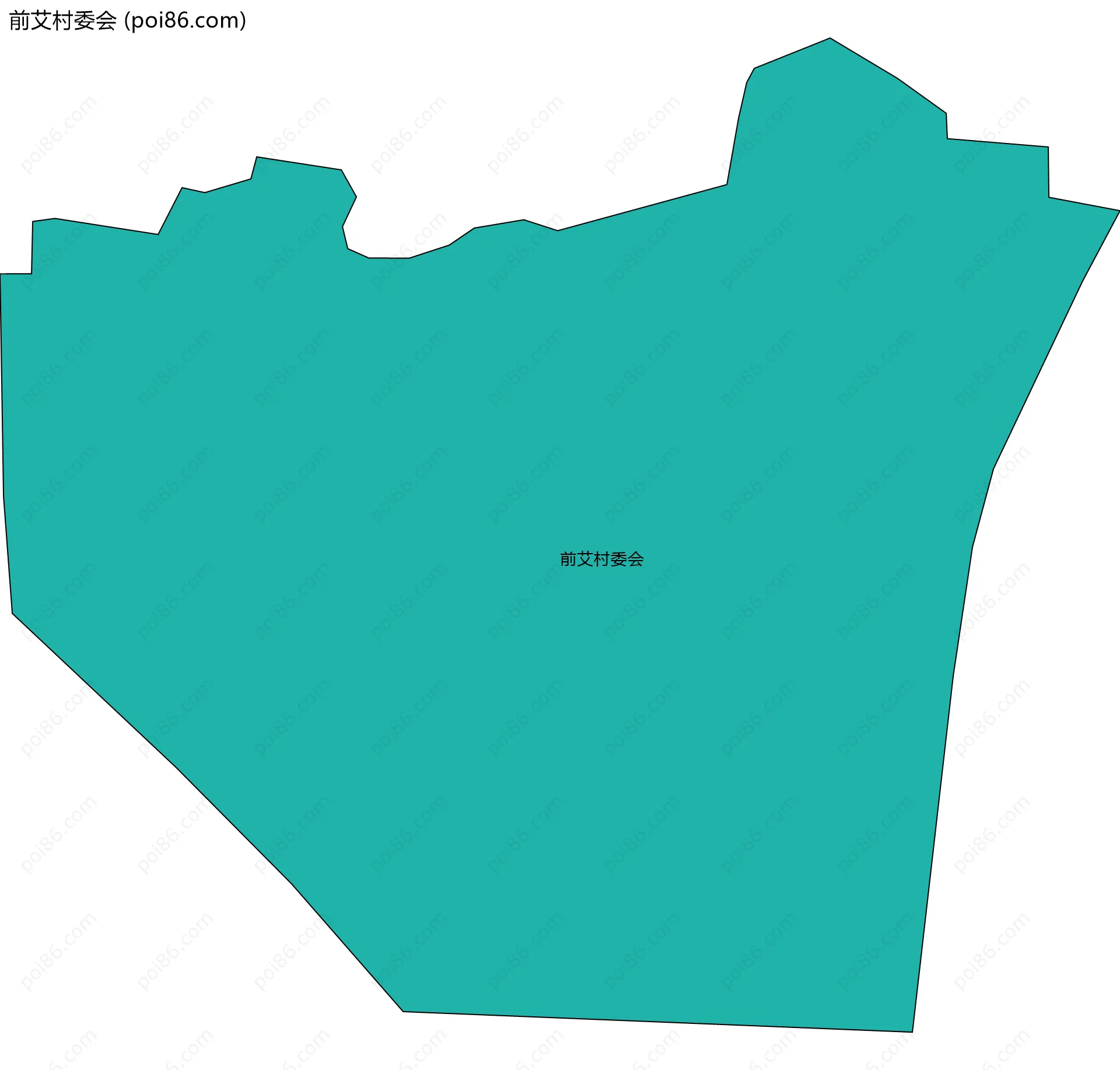 前艾村委会边界地图