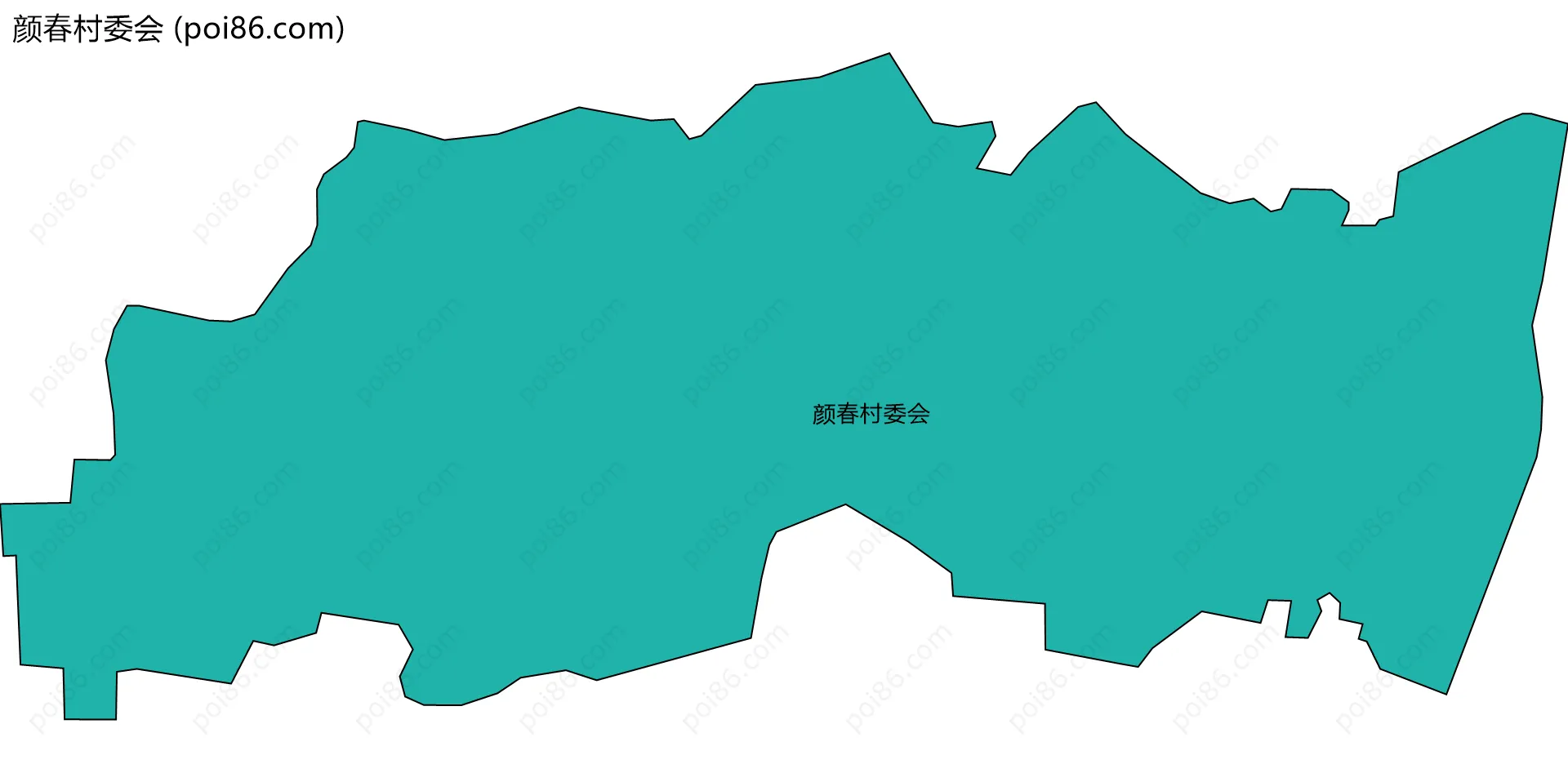 颜春村委会边界地图