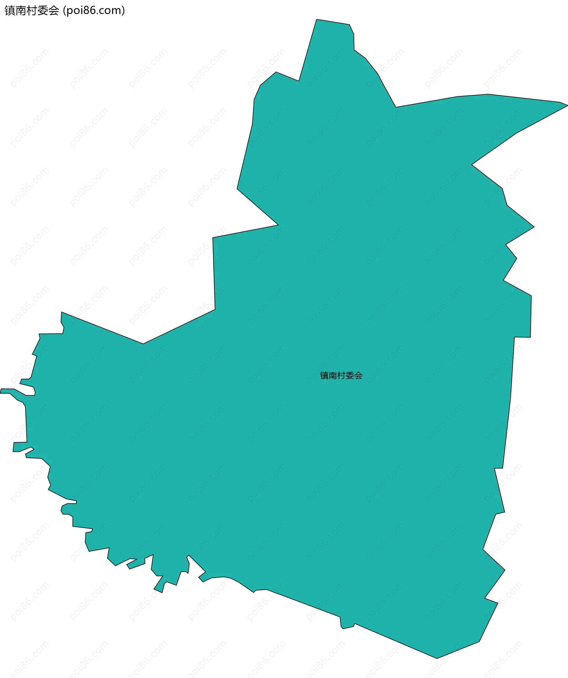 镇南村委会边界地图