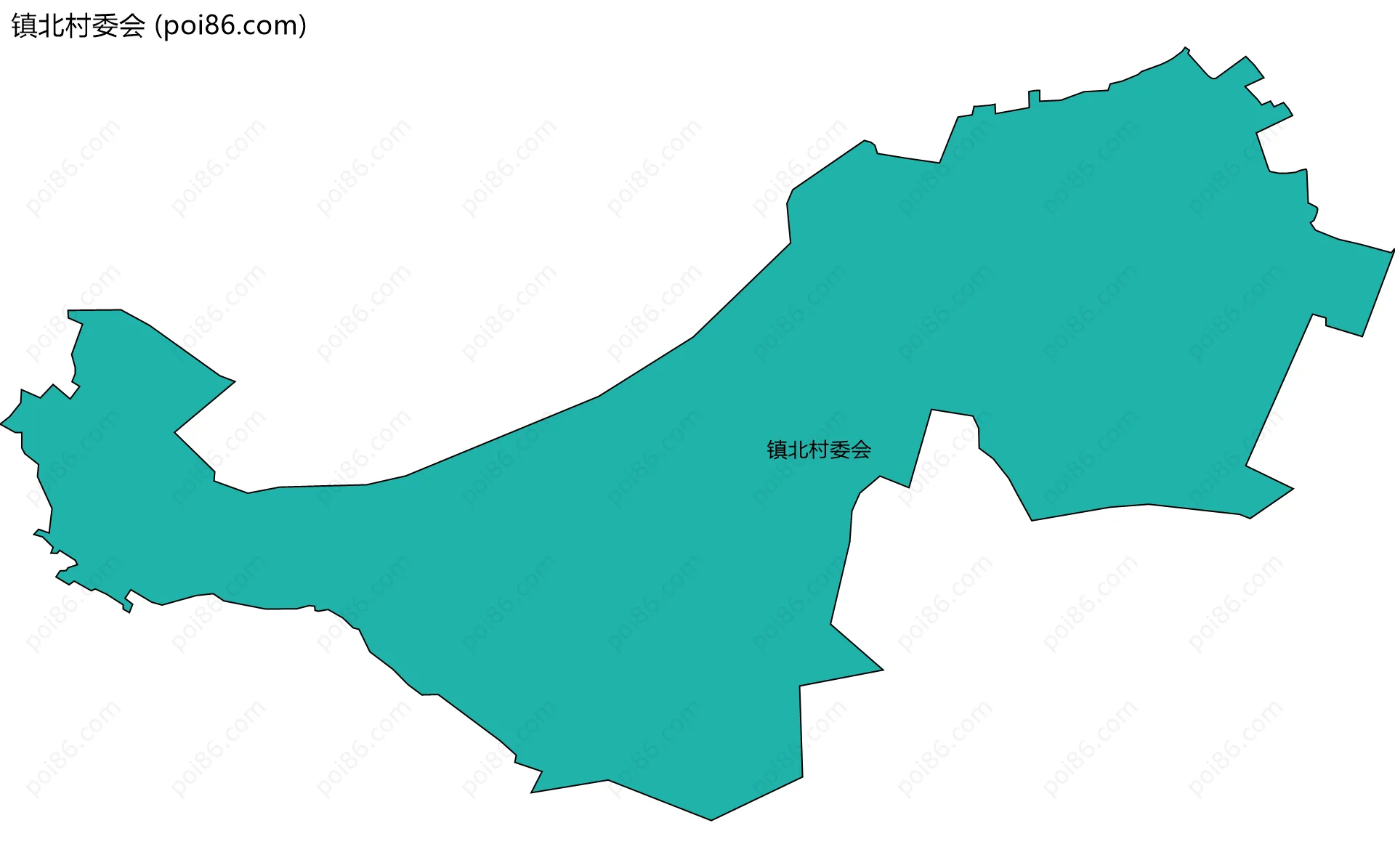 镇北村委会边界地图