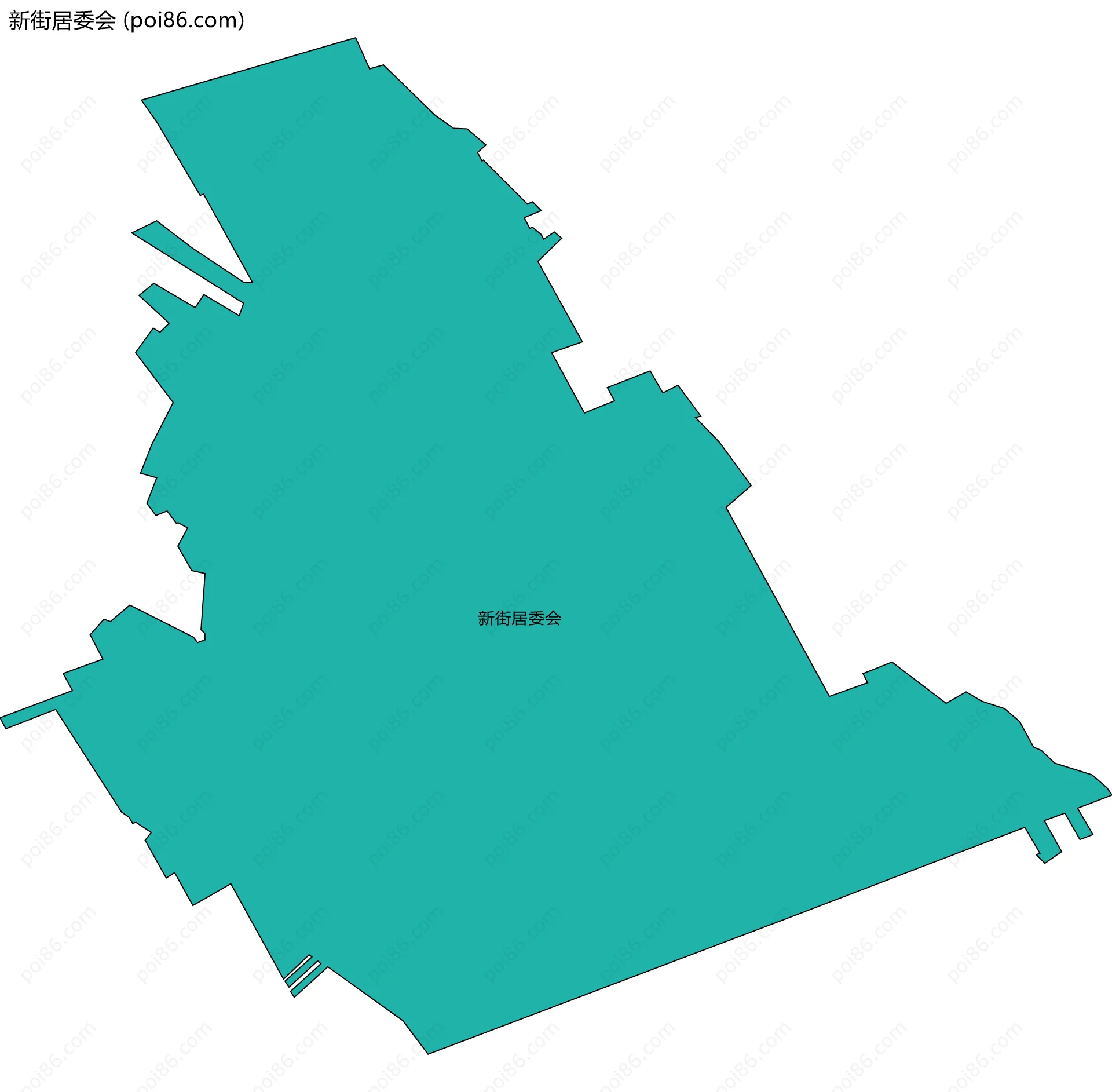 新街居委会边界地图