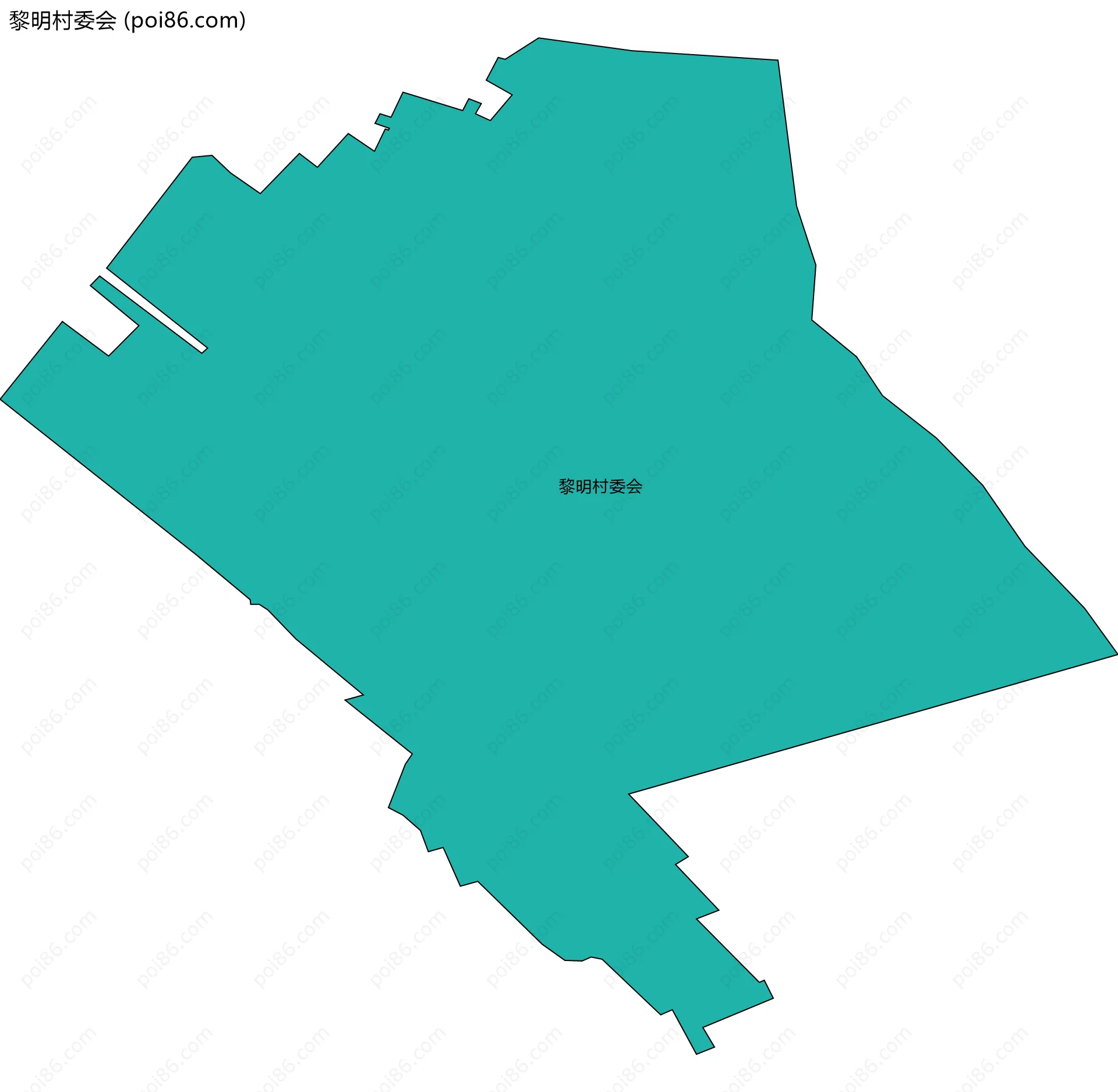 黎明村委会边界地图